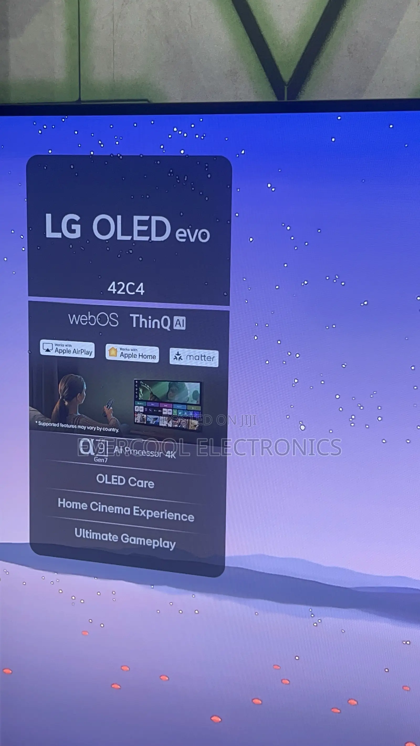 Sleek 42” 2024 Lg Oled Evo C4 Smart Tv