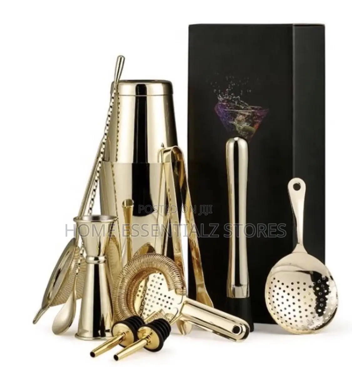 10-Piece Stainless Steel Cocktail Shaker Bar Tool Set