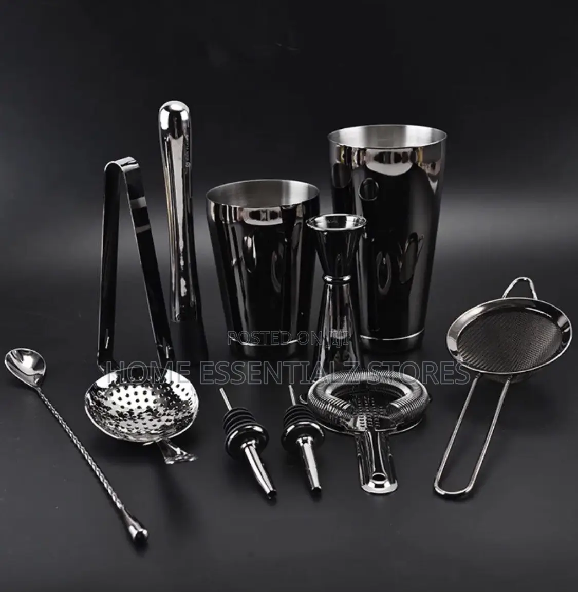 10-Piece Stainless Steel Cocktail Shaker Bar Tool Set