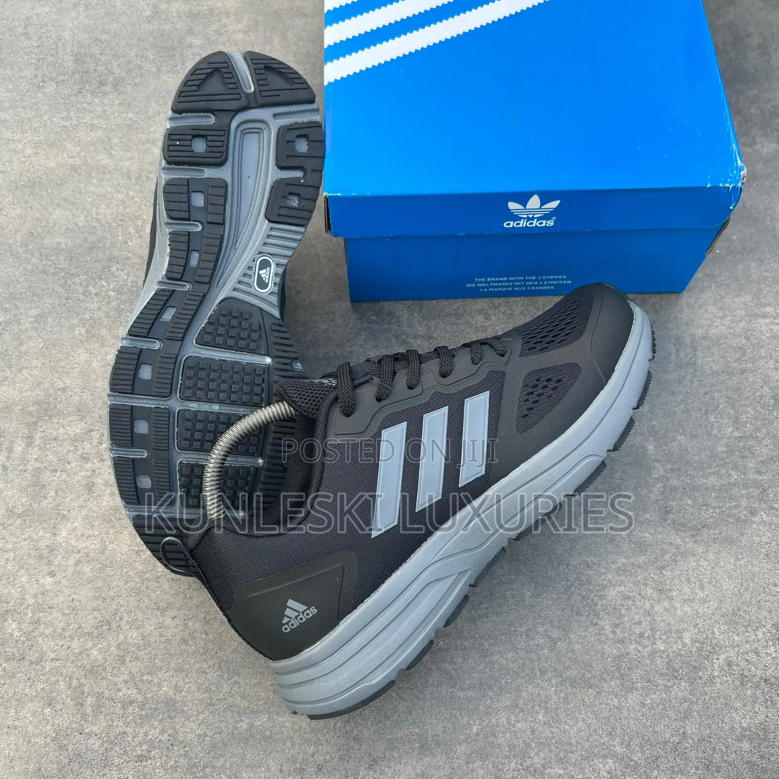 Original Adidas Cloudfoam Runner Black & Grey Sneakers