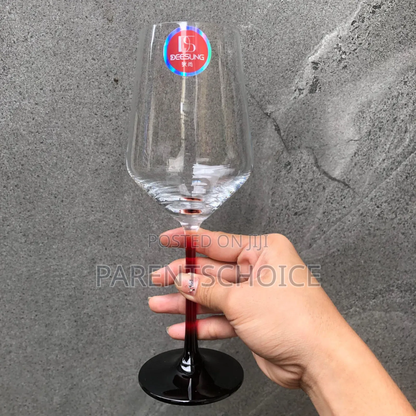 Goblet Clear Wine Glass Cup - 6pcs