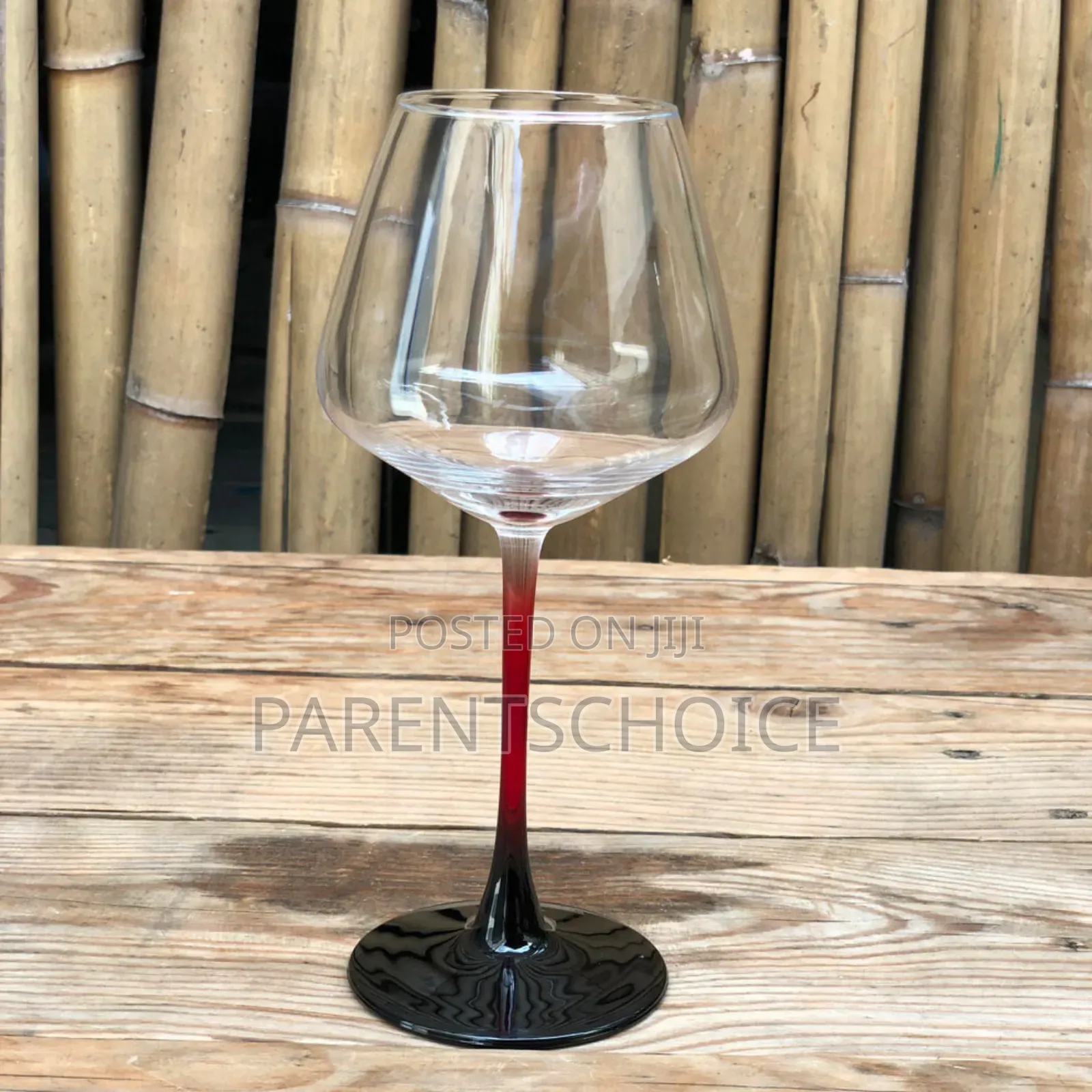 Goblet Clear Wine Glass Cup - 6pcs
