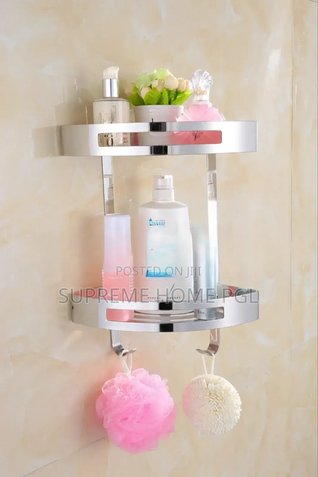 High Quality 304 Stainless Steel Bathroom Shelve Corner