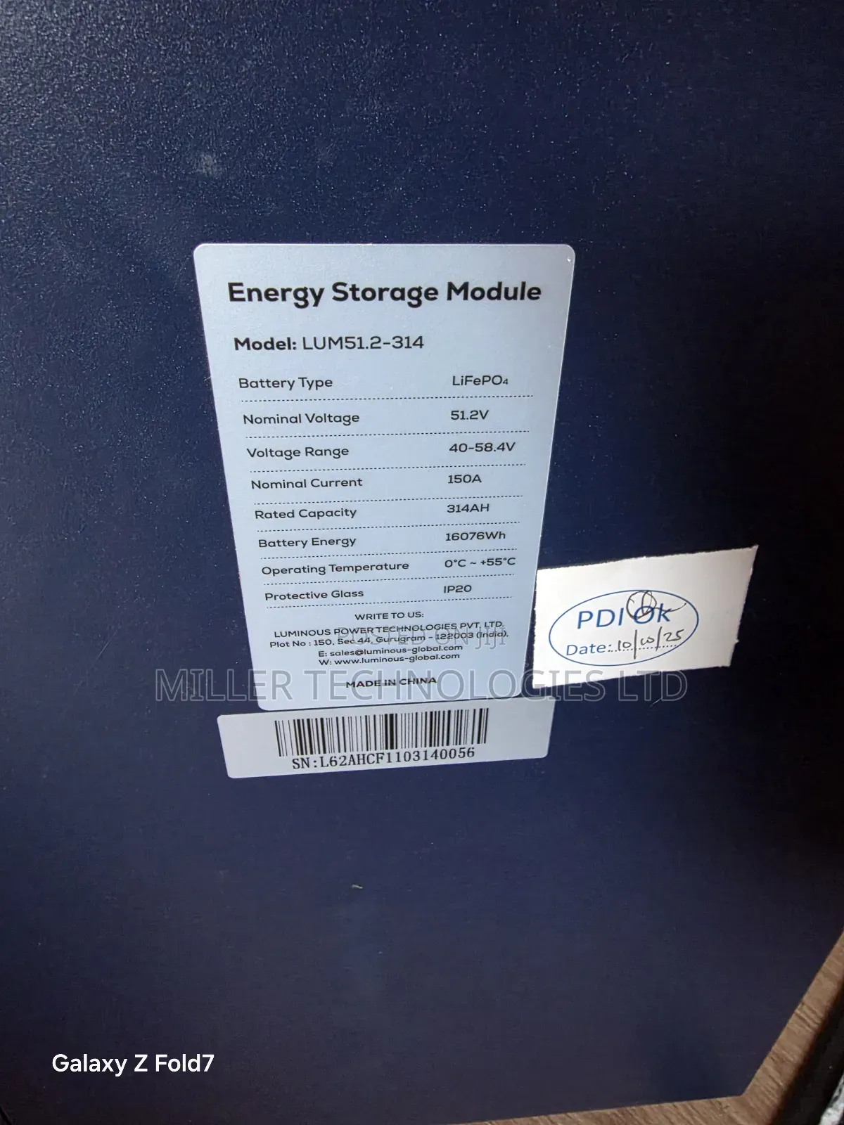 Luminous U+Core Ultra Lithium Battery 16kwh 51.2v