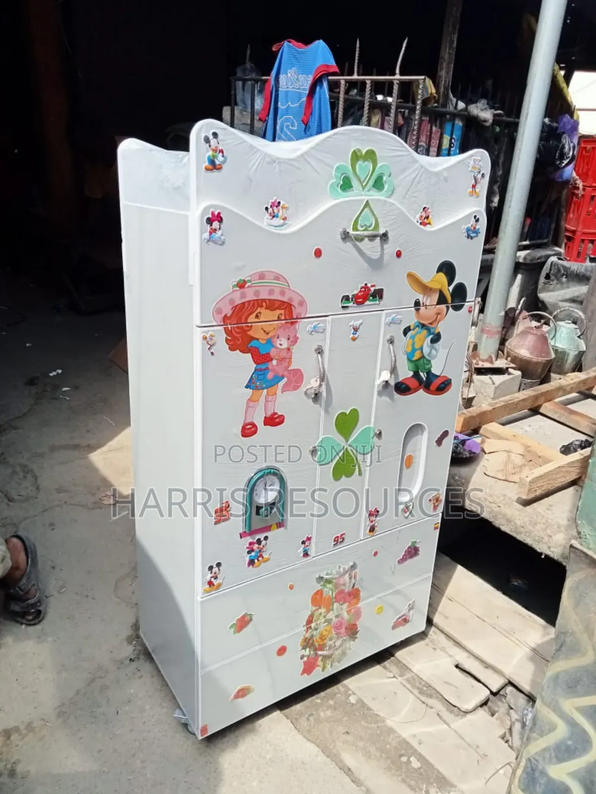 Baby Wardrobe Cabinet With Drawers