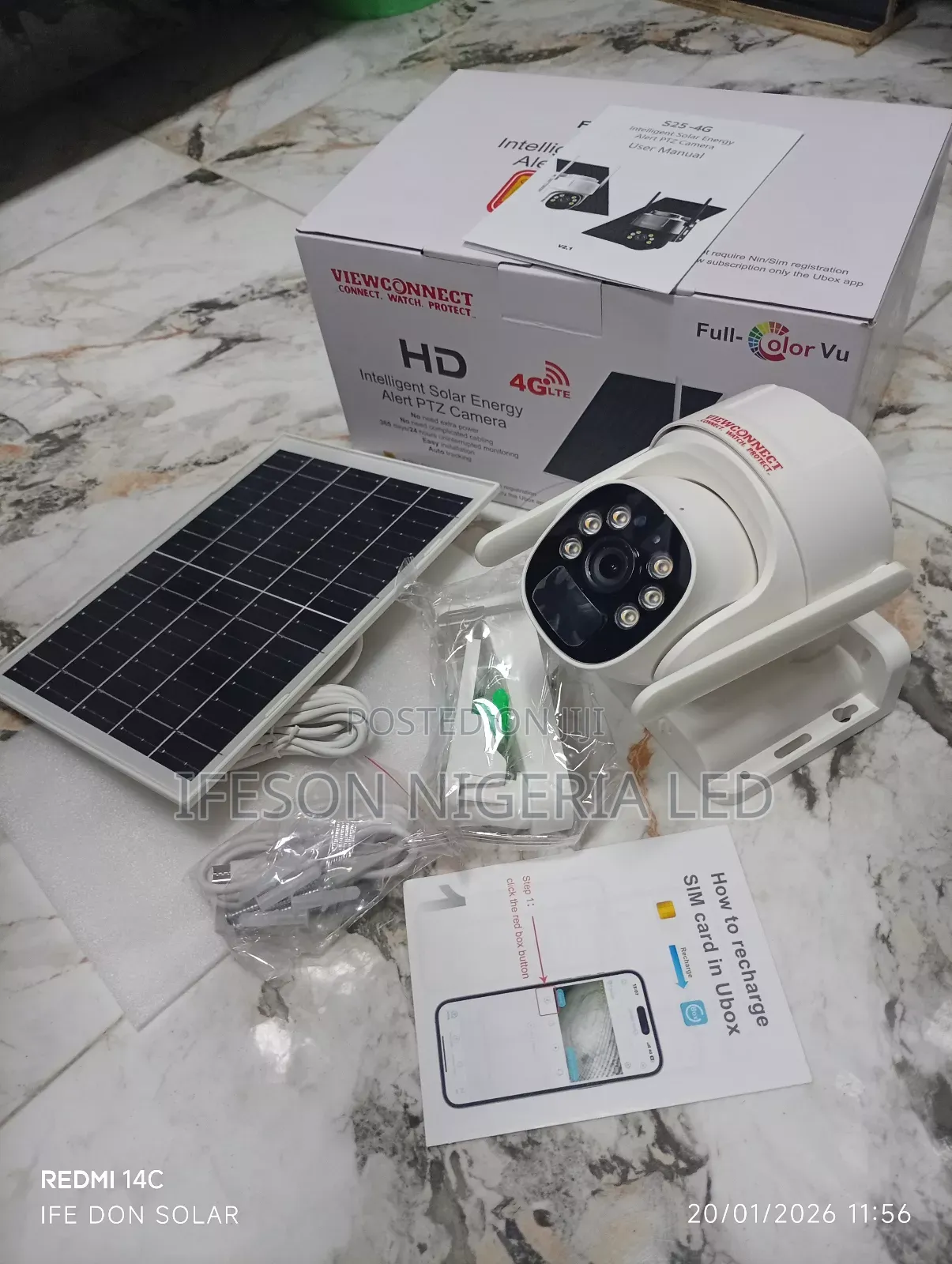 Viewconnect 4mp Ultra Hd 4g Solar Intelligent Alert PTZ Camera