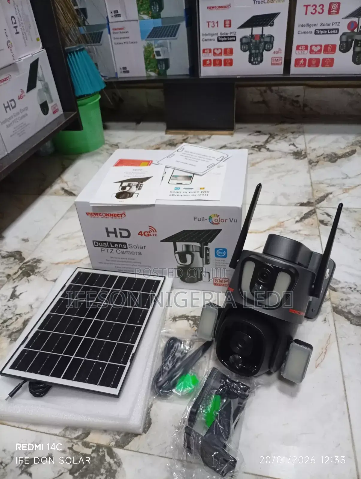 Viewconnect Hd 4g Dual Lens Solar PTZ Camera Kit.