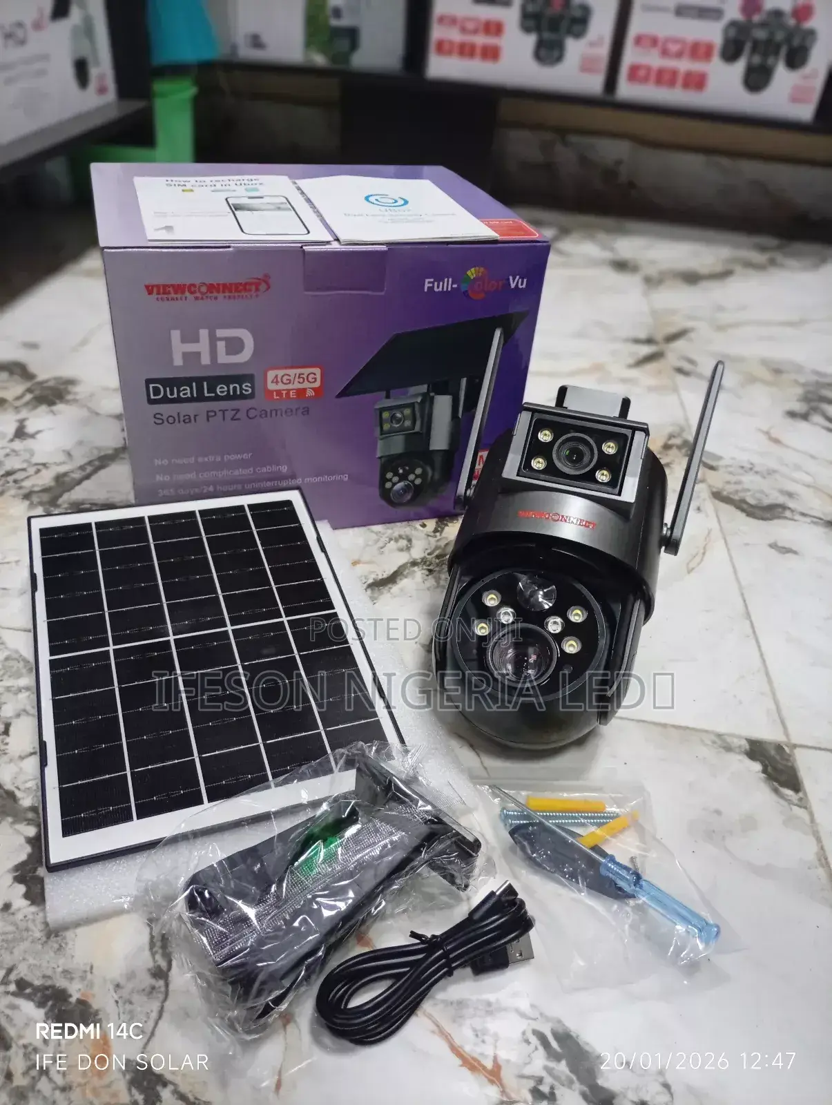 Viewconnect 4g/5g Lte Dual Lens Solar PTZ Camera, Likely the Skyvision