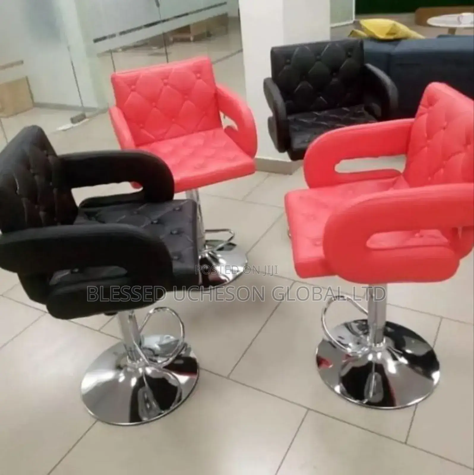 Modern, Adjustable Barstools or Salon Chairs