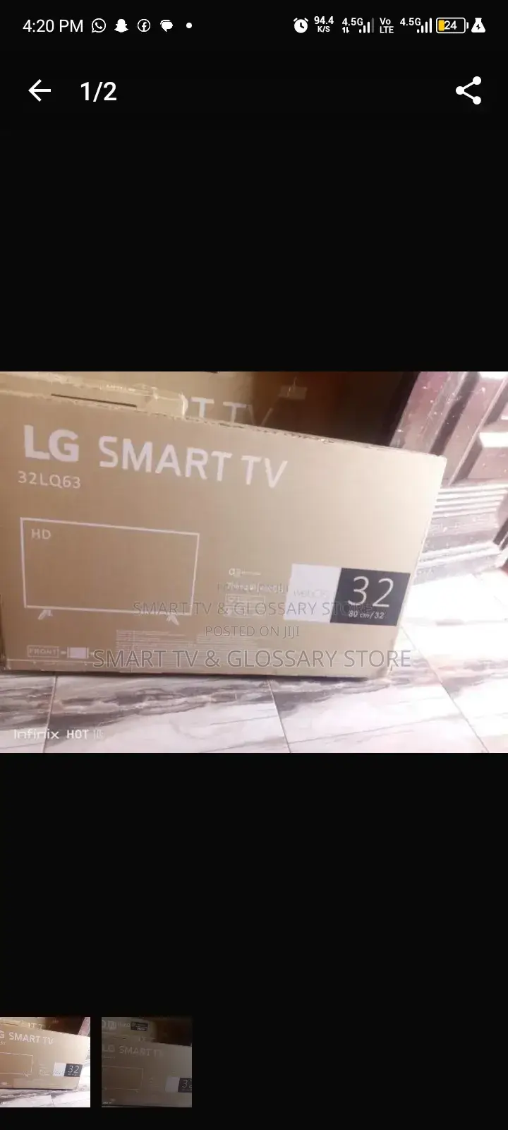 Lg 50,32 Inches Smart Tv - Brand New, Working Perfectly