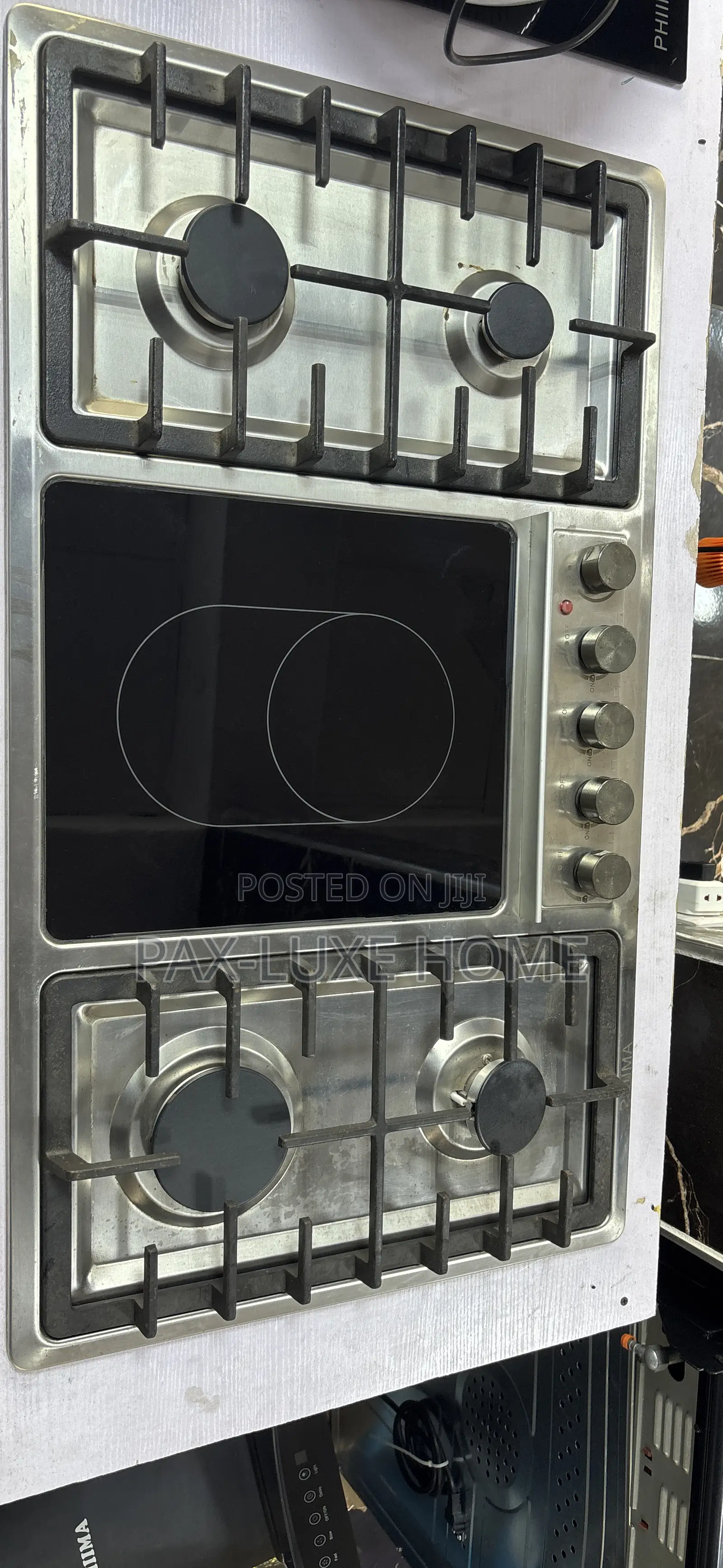 Phiimastandard 5 Burner Electric and Gas Cooker Hob With Warranty