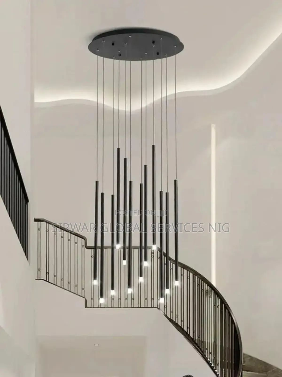 12 Hand Parlour Drop Light Gold and Black