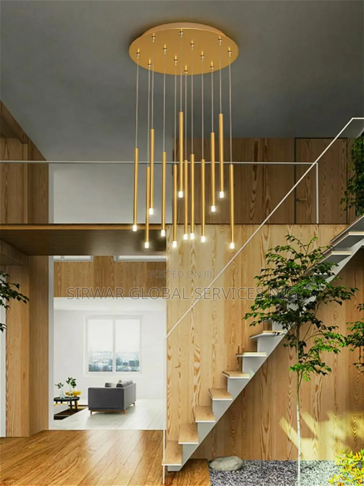 12 Hand Parlour Drop Light Gold and Black
