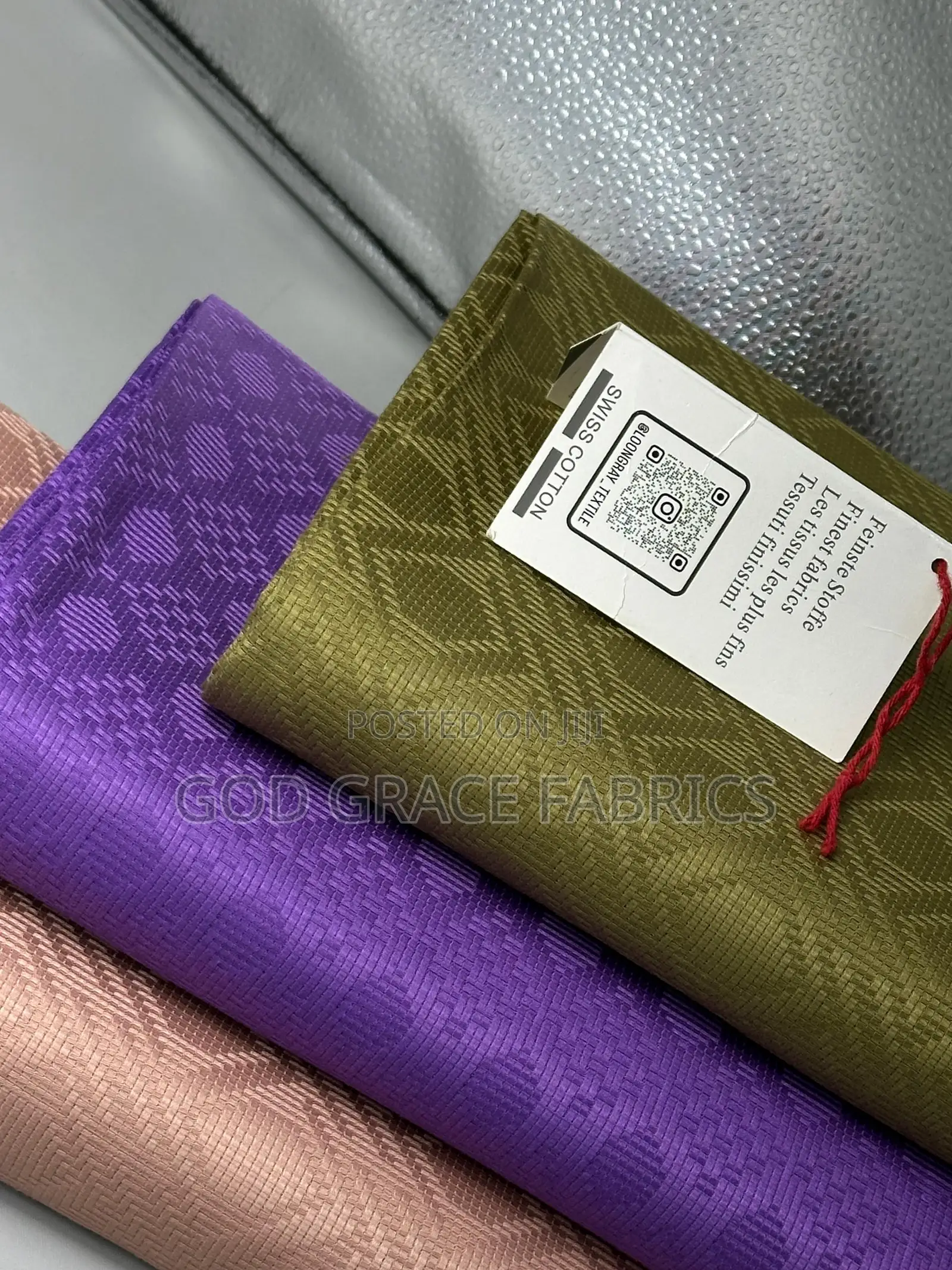 100% Cotton Swiss Damask Design Cotton Fabric