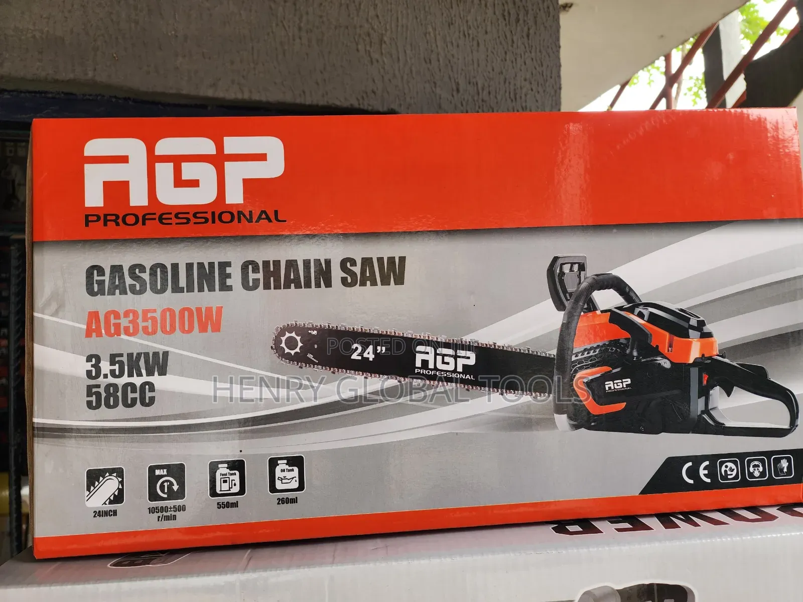 24" Agp Gasoline Chain Saw Machine