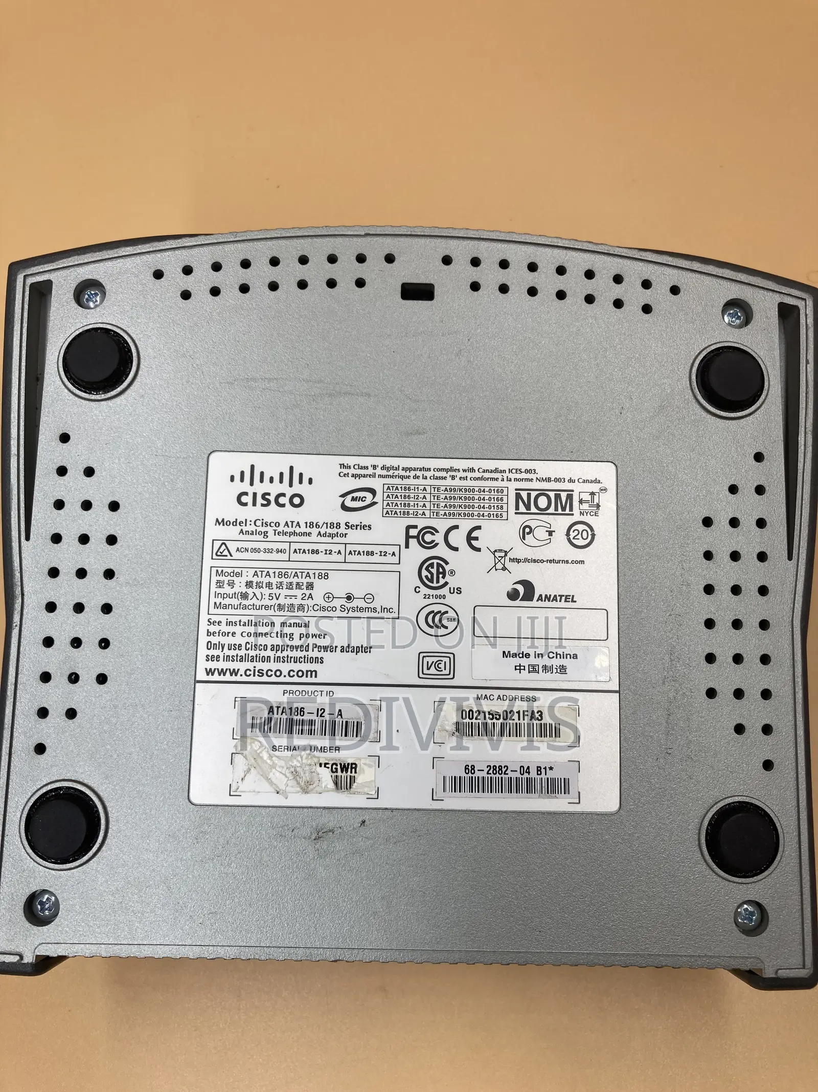 Cisco Ata 186 Analog Telephone Adapter