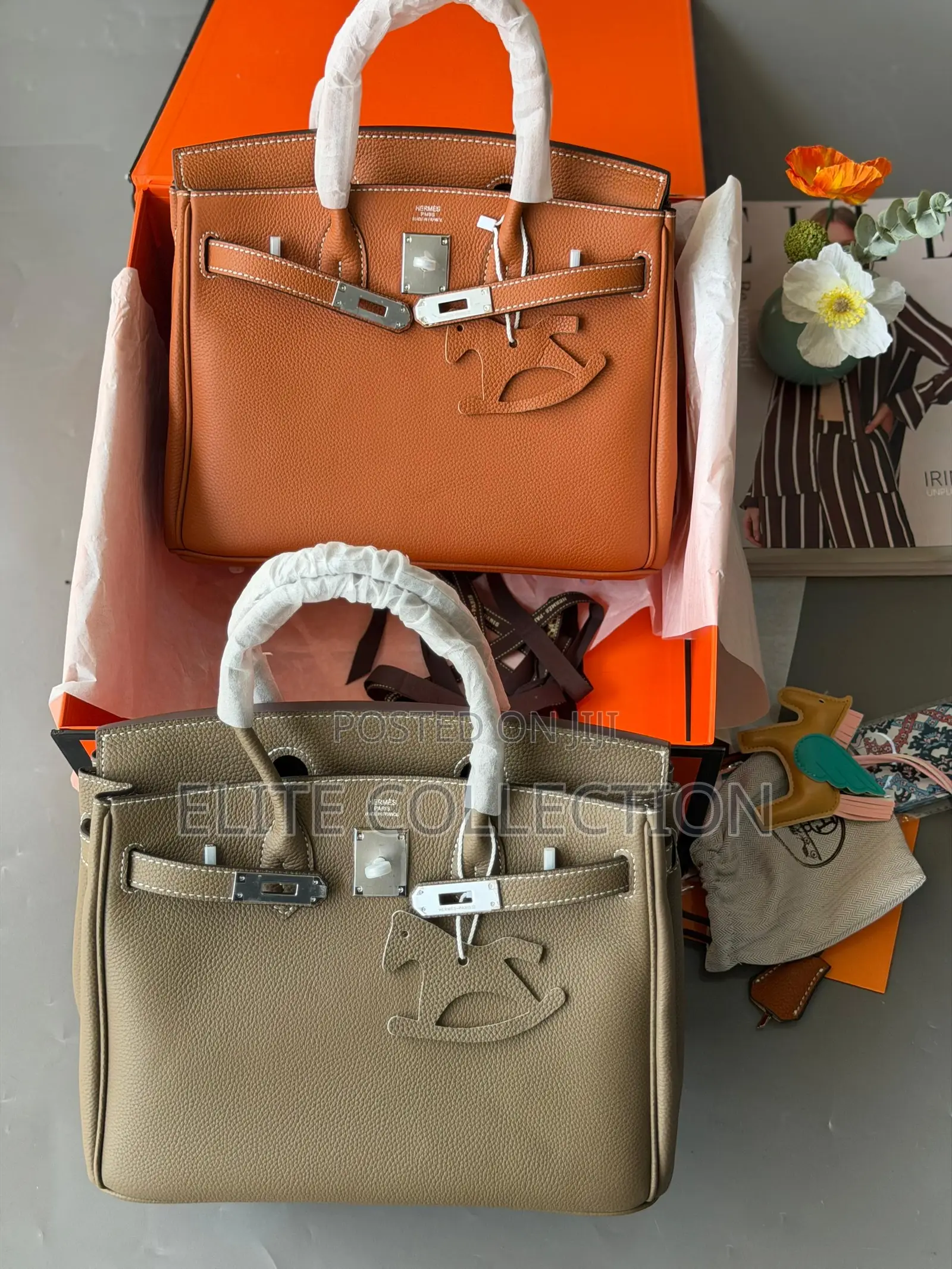 Luxury Hermes Birkin Leather 30cm Bag