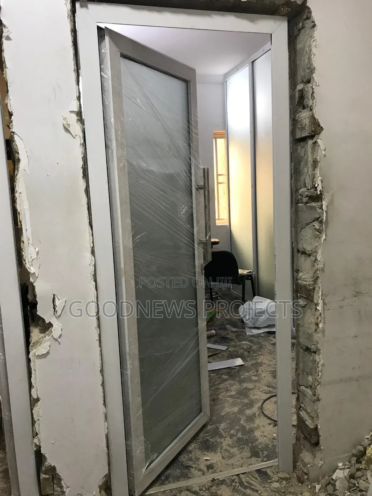 Laminated Frosted Hinged Door