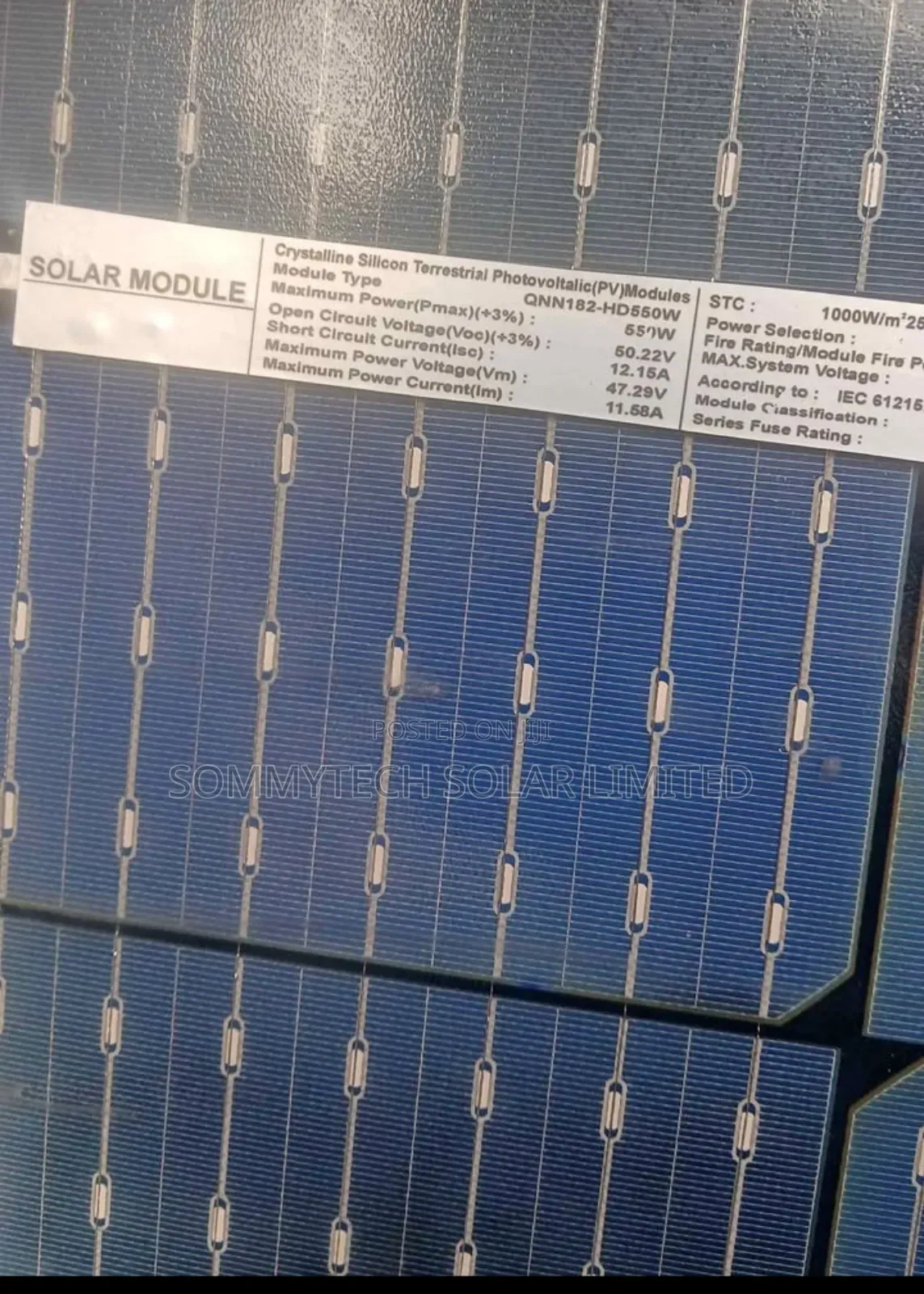 550 Jinko Biaficial Panel