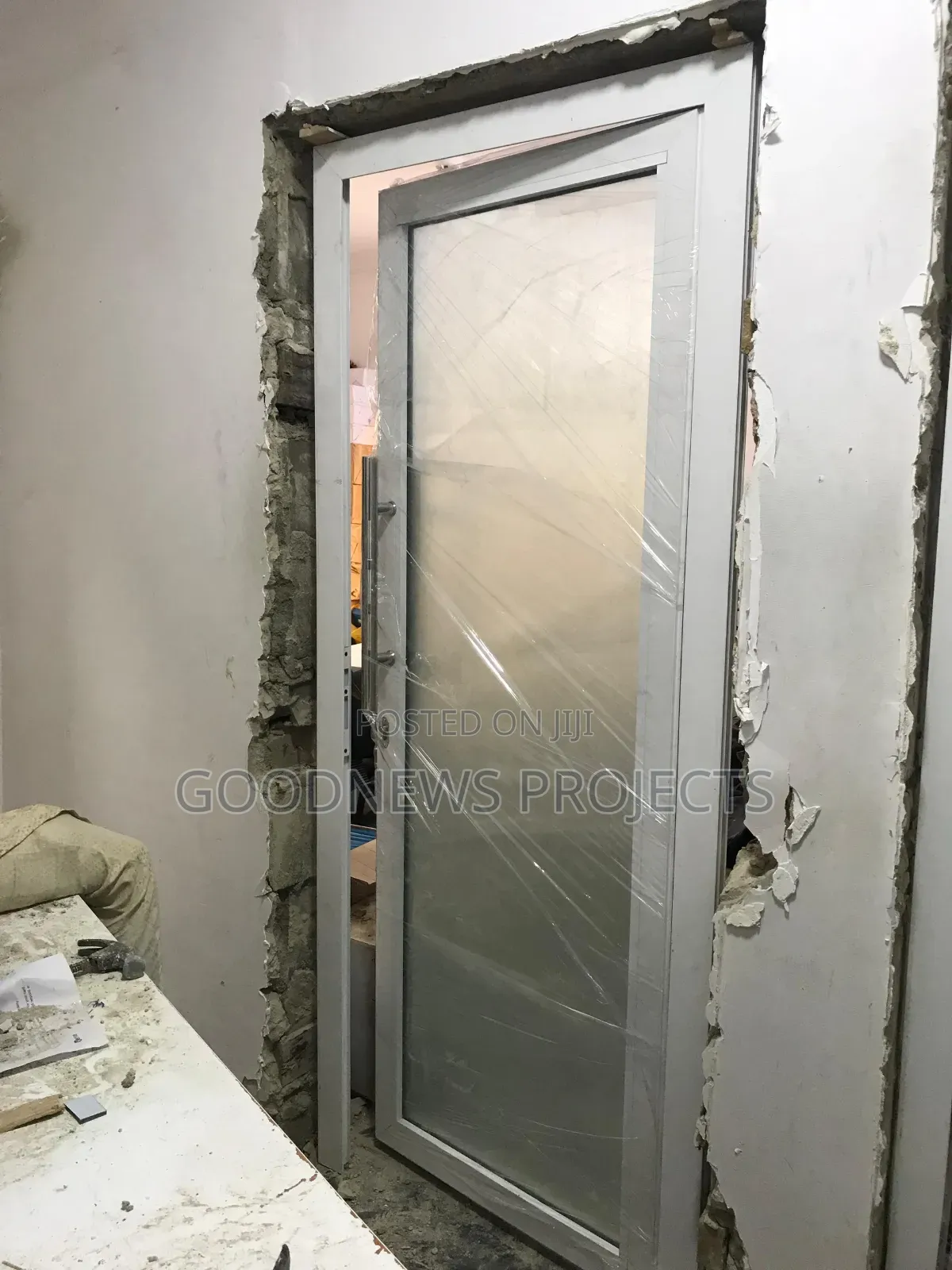 Frosted Laminated Hinged Door