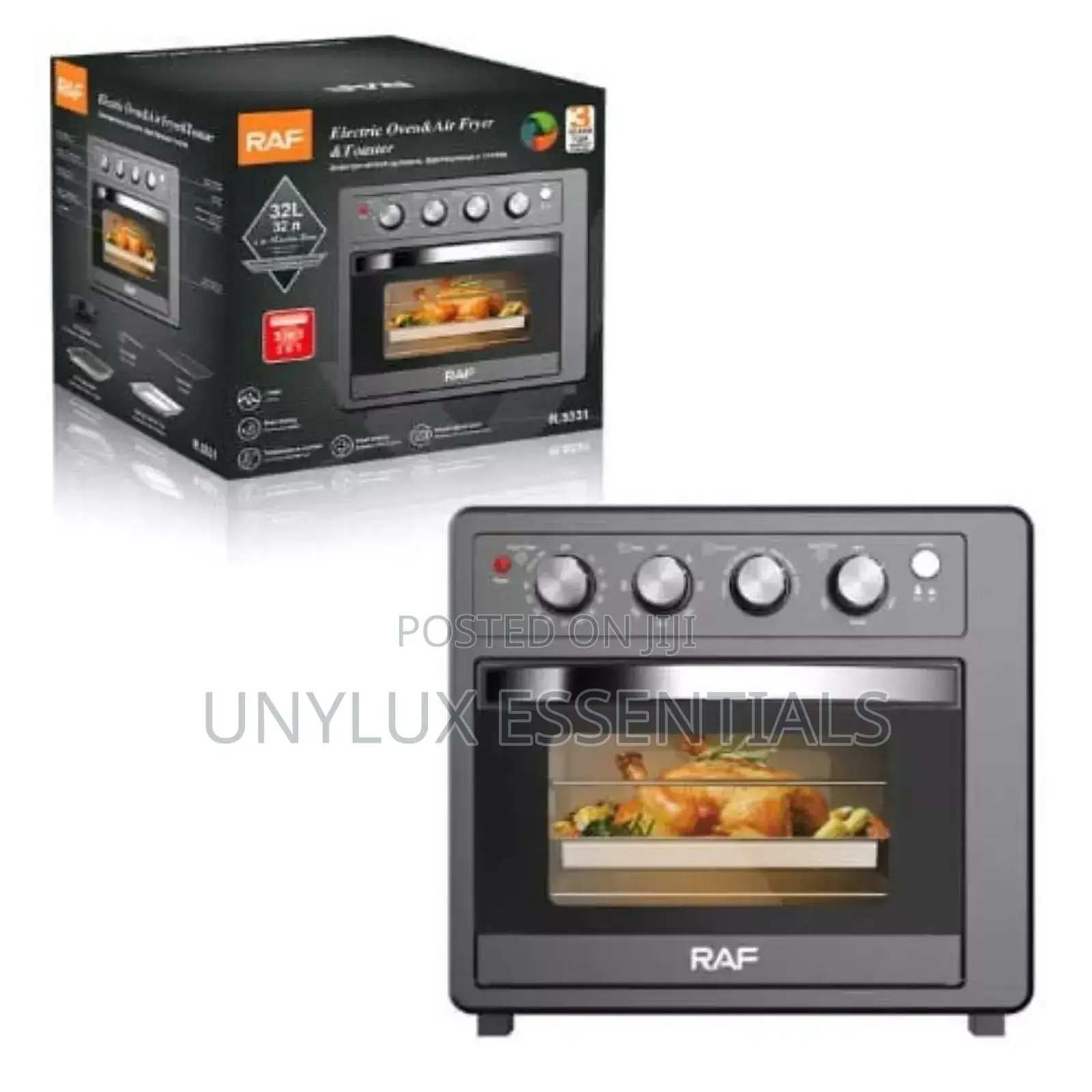 Raf 3in1 Electric Oven, Air Fryer and Toaster Machine 25l