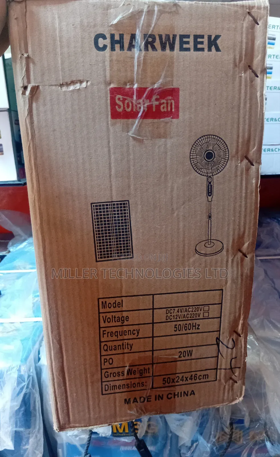 Charweek Solar Rechargeable Fan