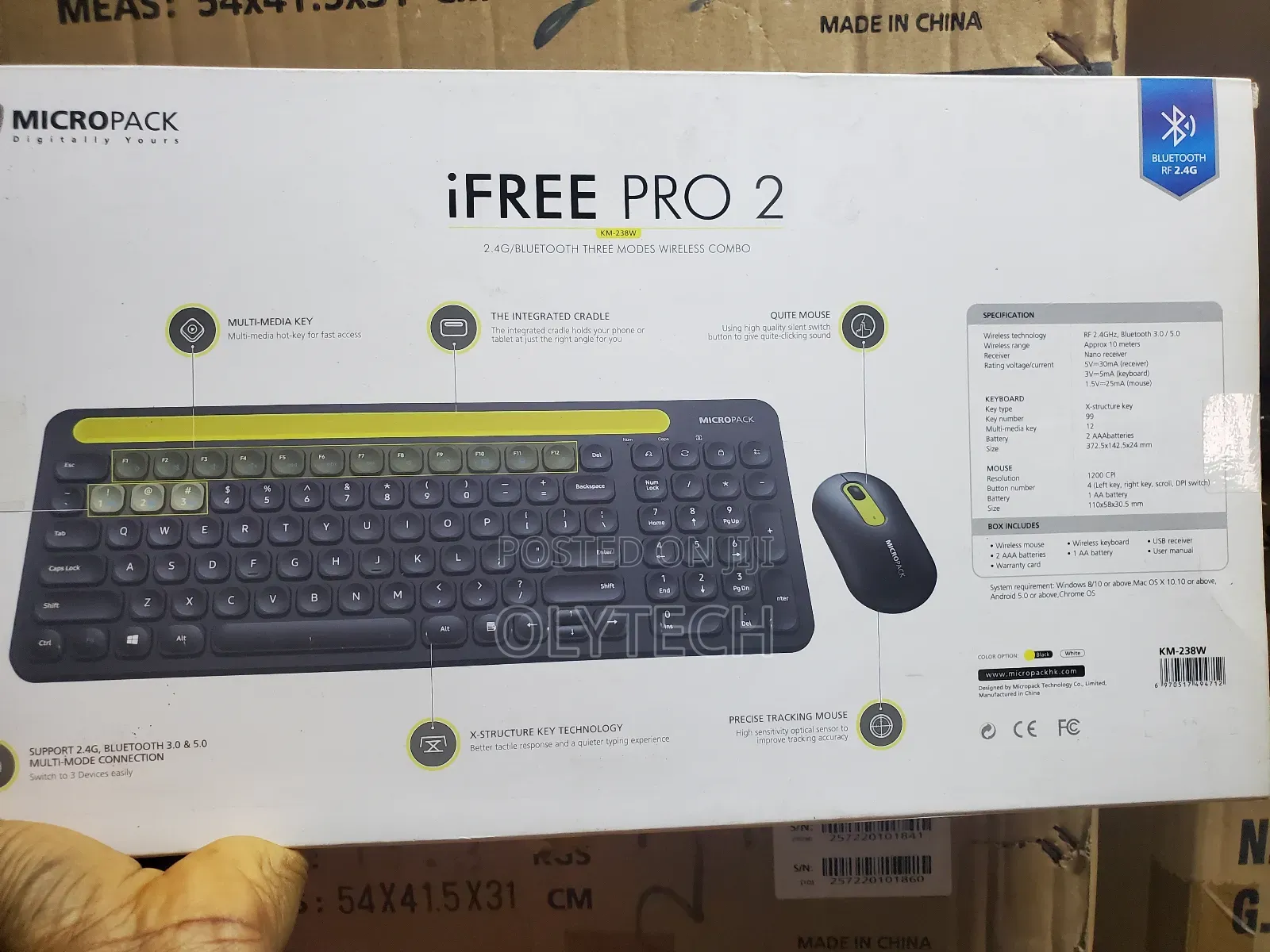 Micropack Km-238w Ifree Pro 2 Wireless Keyboard and Mouse Combo