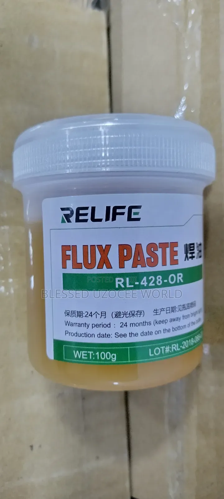 Relief Rl-428-or Flux Paste 100g Tool for Soldering Electronic/Repair