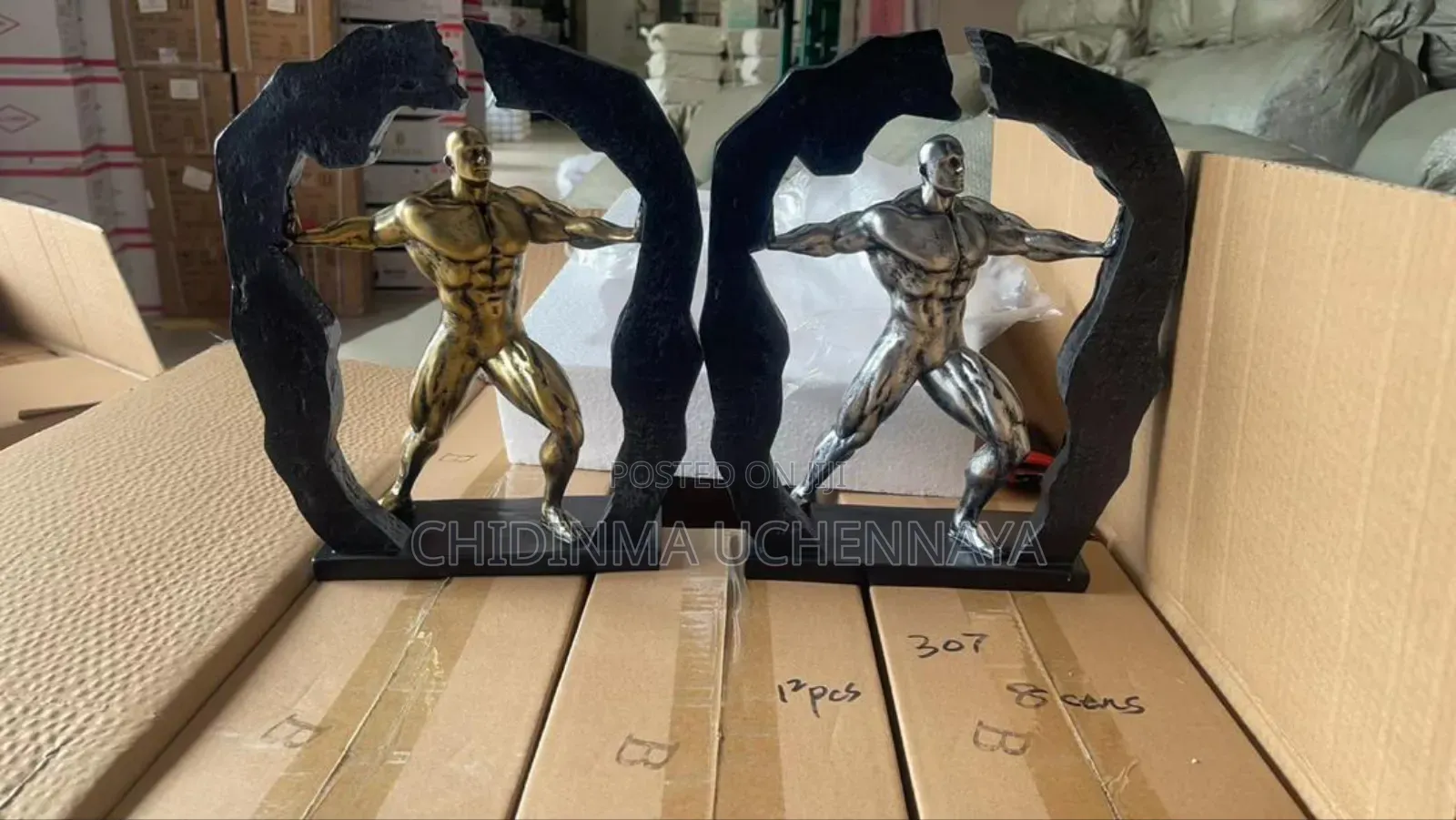 Trophies Boxing Figures Statues for Living Room