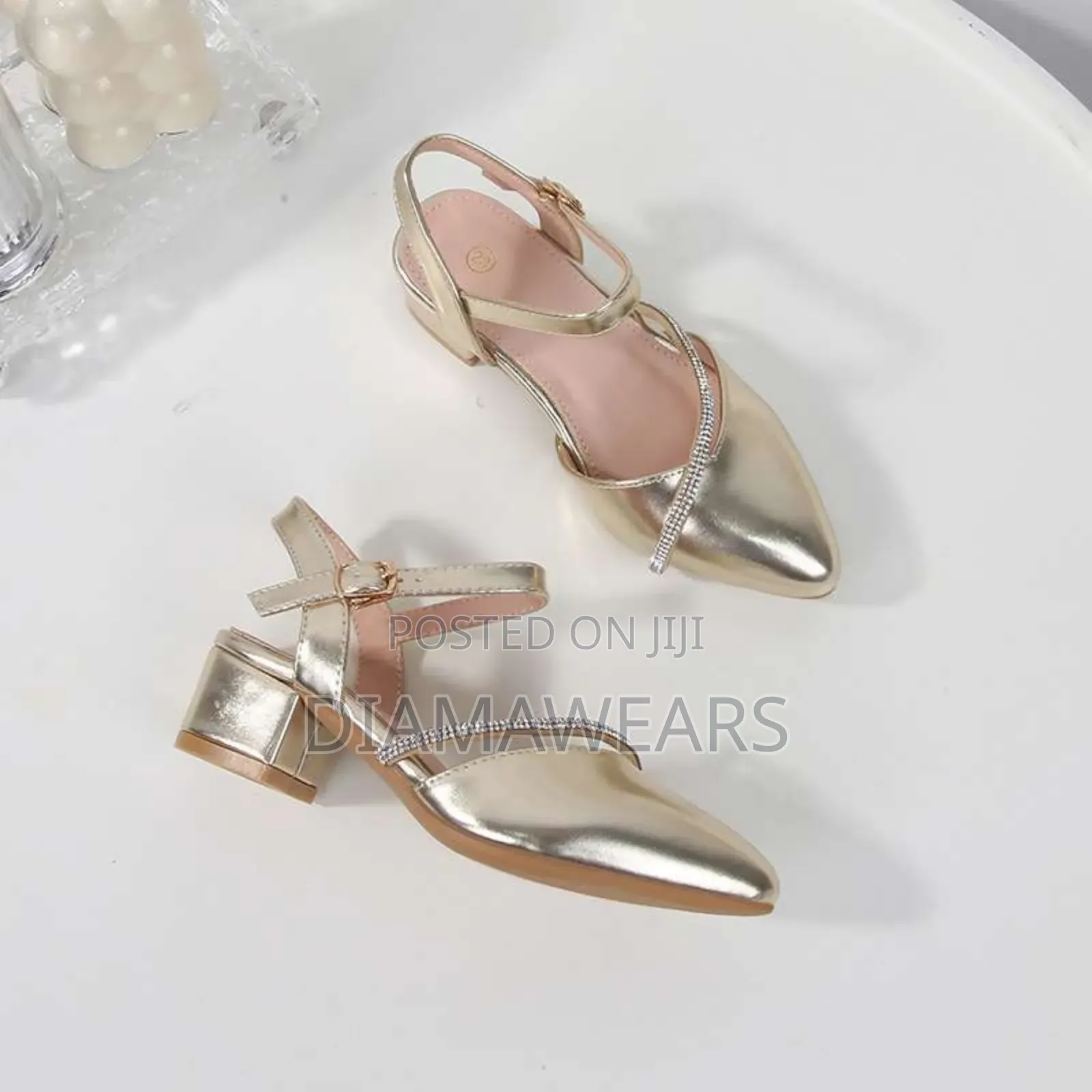 Low Heel Kiddies Slipon Gold