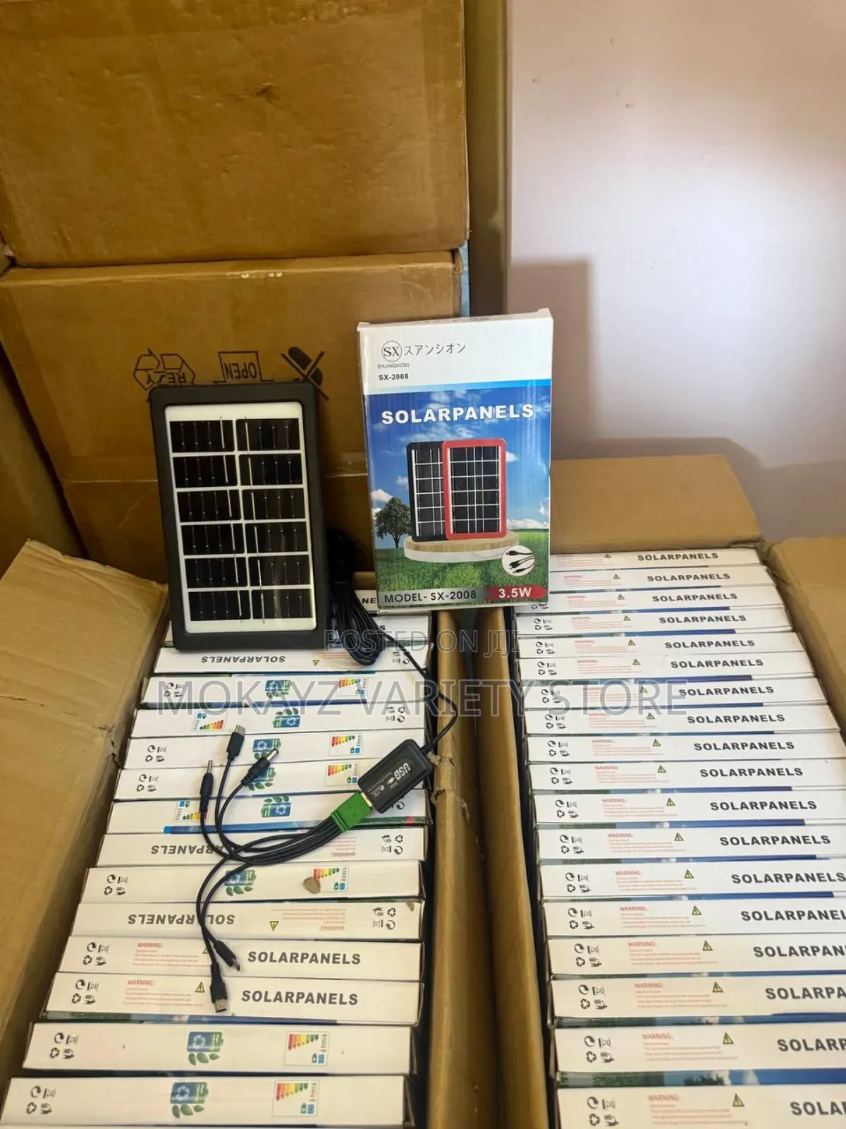 3.5w Solar Charger Power Bank + Usb Multi-Cable Set