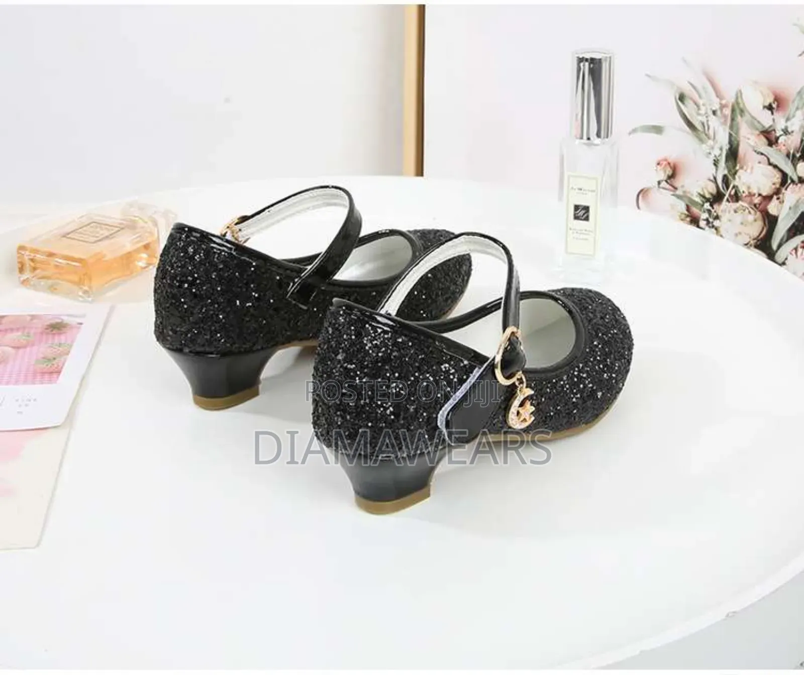 Black Special Occasion Princess Dress Shoe New Arrival Witj Stone
