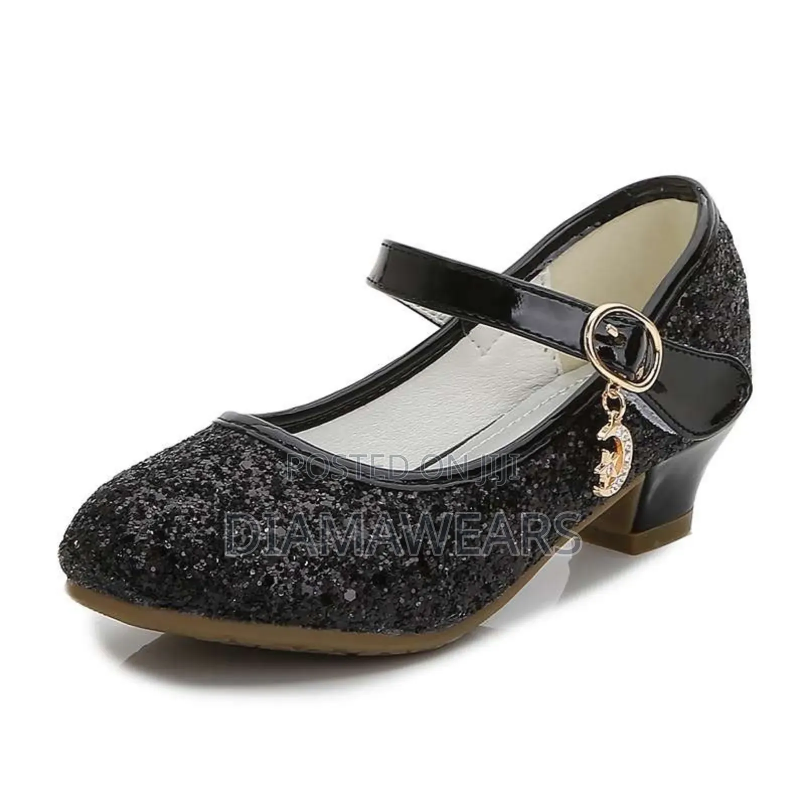 Black Rynestone Pincess Special Event Dress Shoe