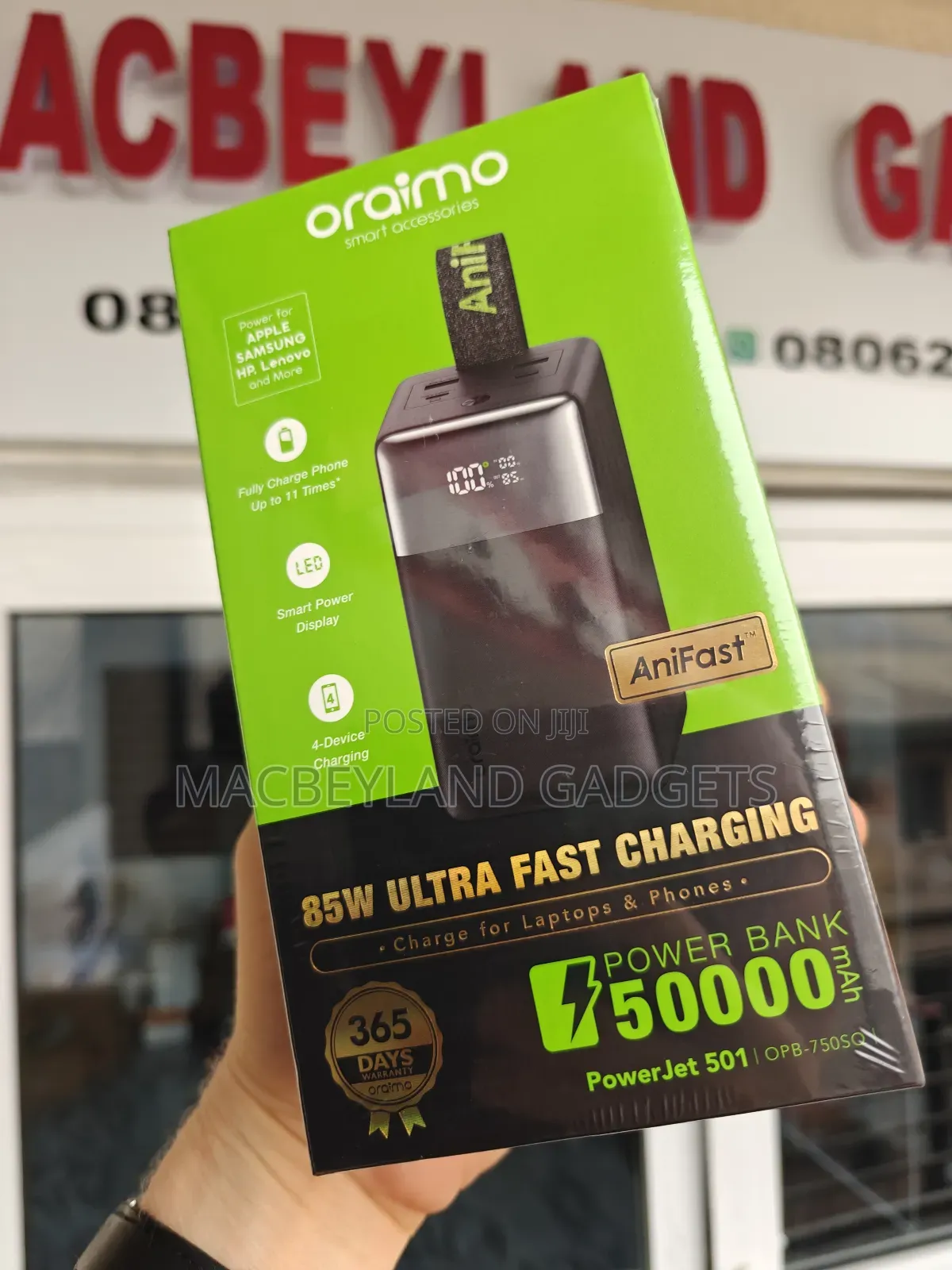Oraimo Power Jet 501, 50,000mah Power Bank 85 Watts, Brand New Sealed