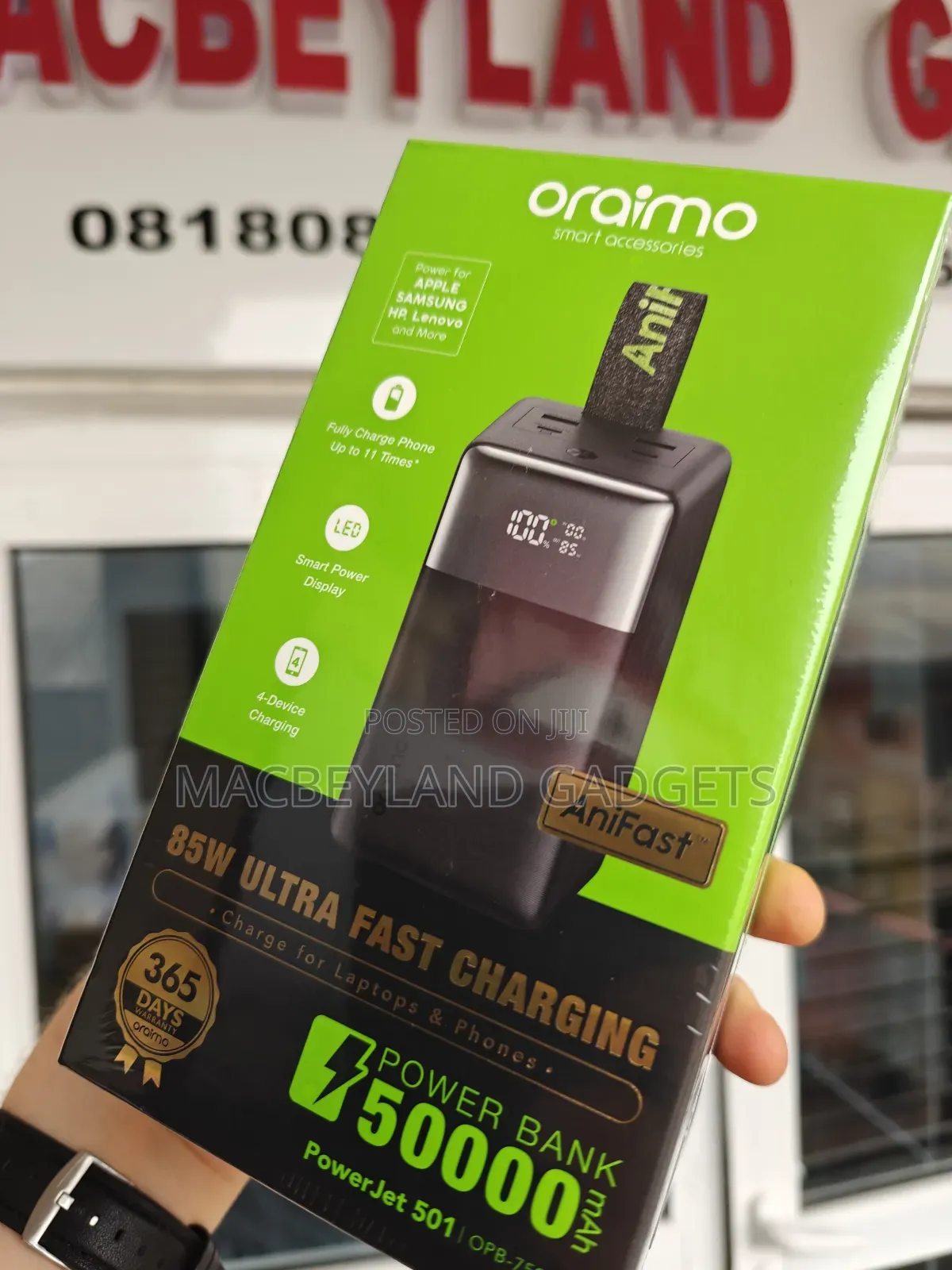 Oraimo Power Jet 501, 50,000mah Power Bank 85 Watts, Brand New Sealed