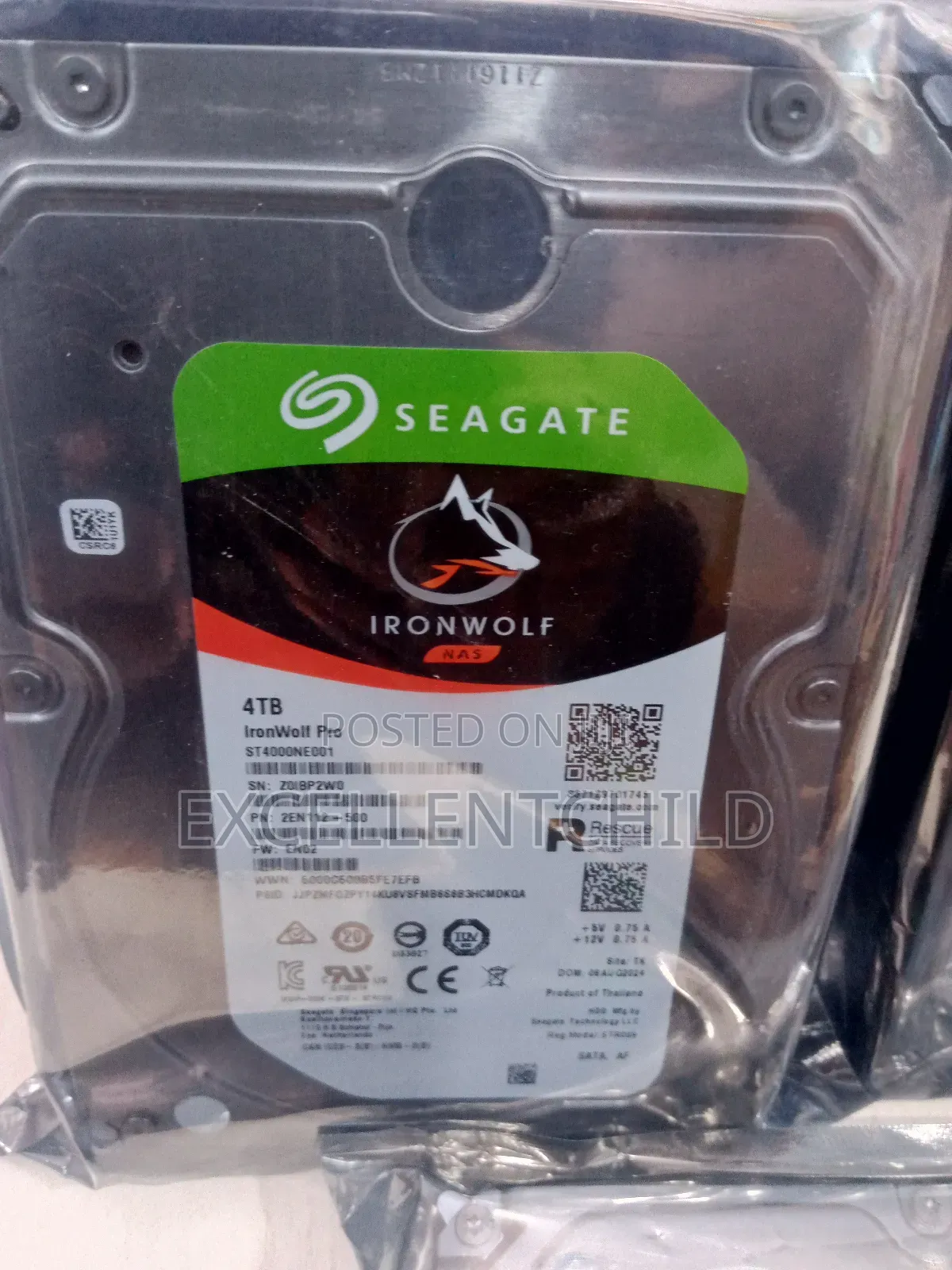 4tb Seagate Ironwolf Sata HDD Desktop