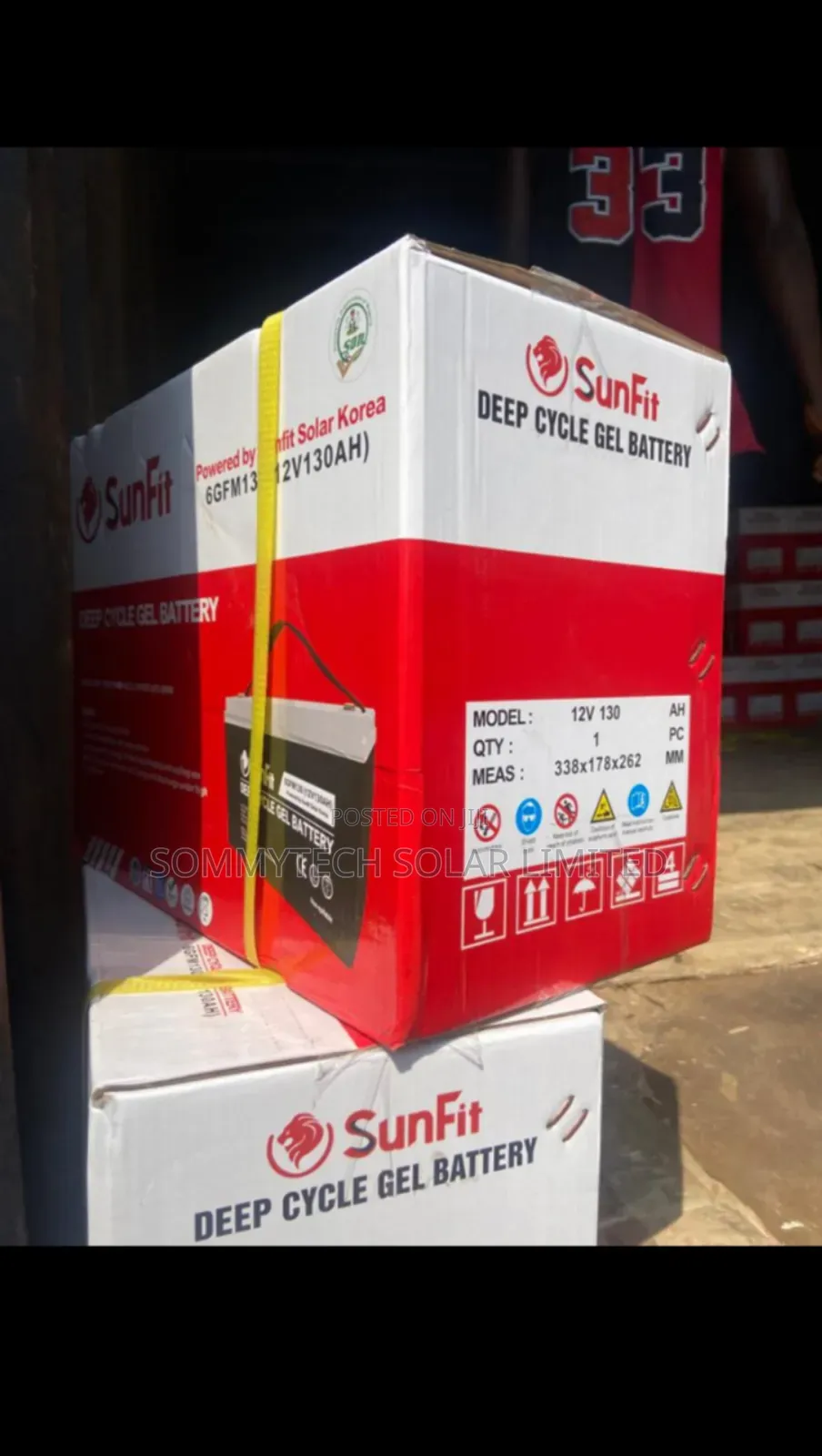 130ah Sunfit Gel Battery
