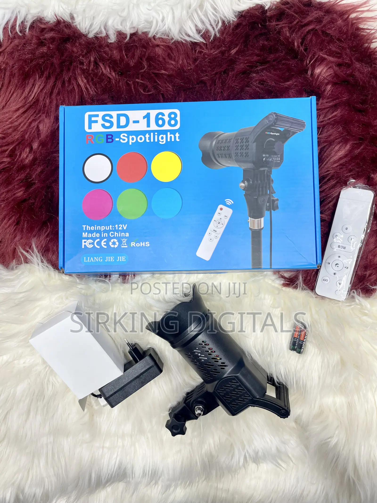 Led Lighting FSD-168 RGB Spotlight With Tripod Stand