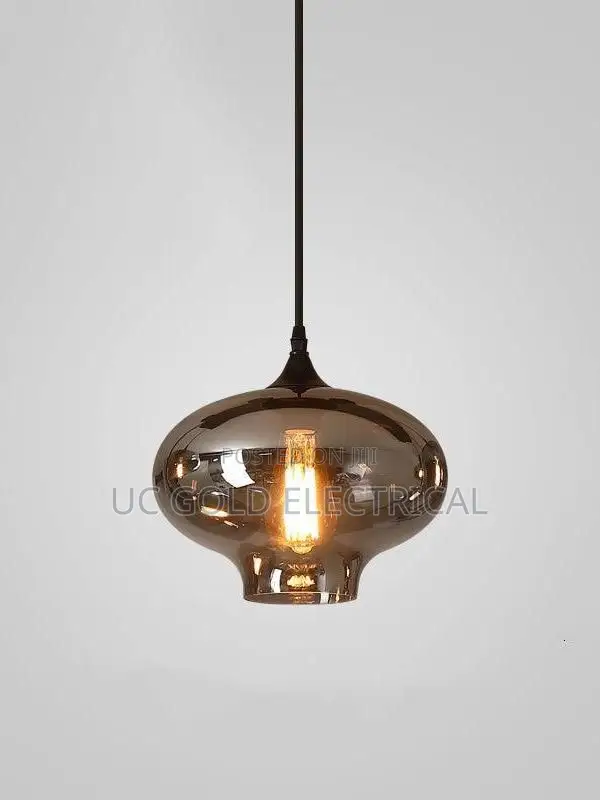 Grey Glass Pendant Light Creative Pendant Lamp Dining Room Chandelier