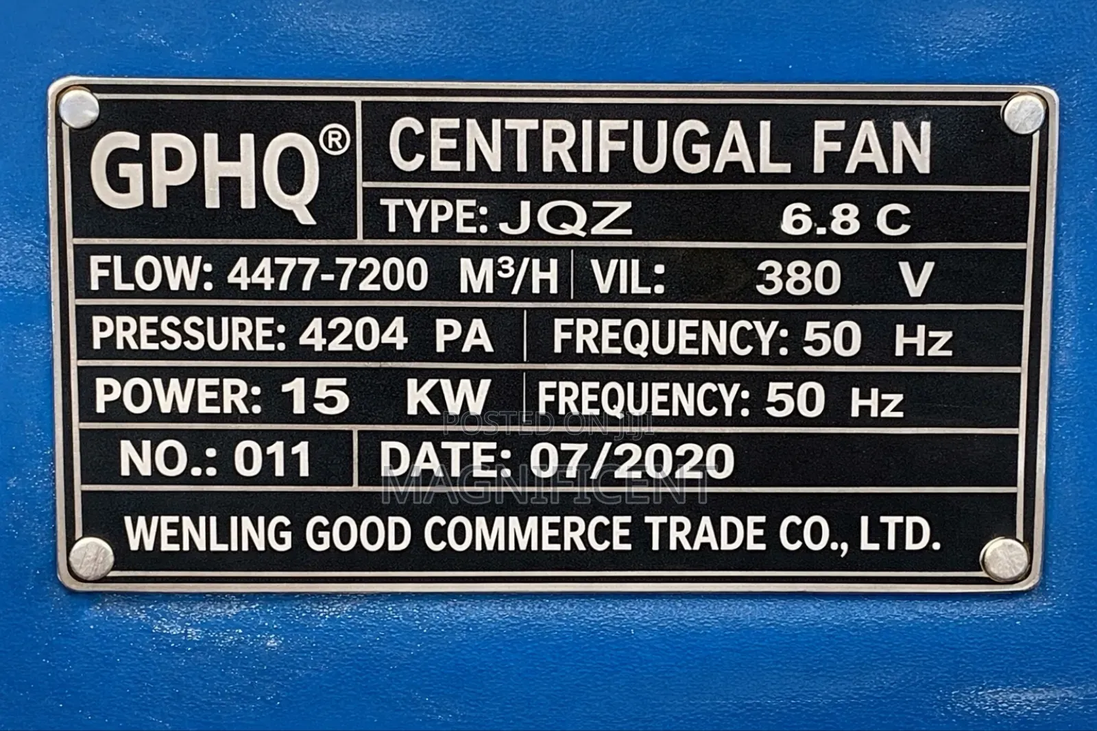 GPHQ Industrial Centrifugal 15kw 3-Phase Heavy Duty Blower (380v)
