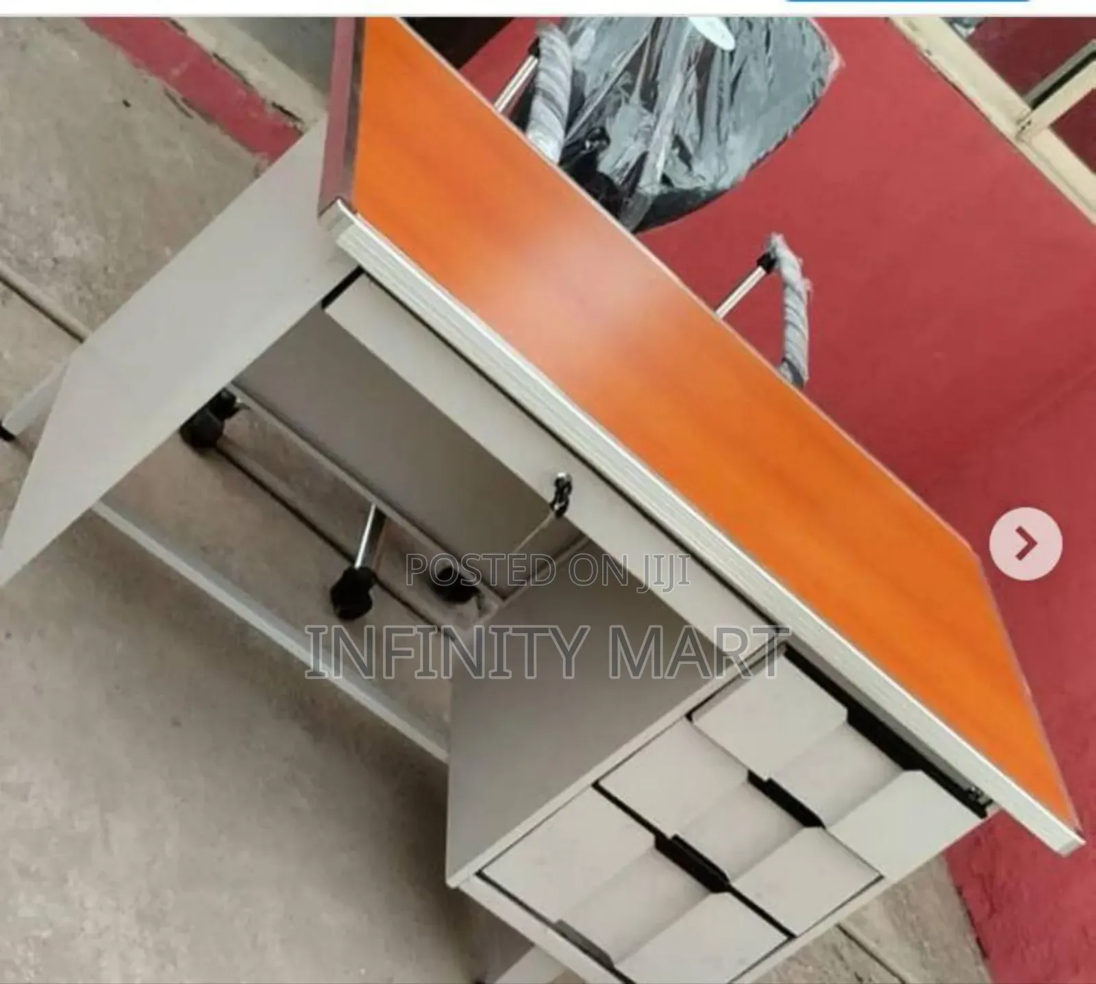 Orange Top Office Table