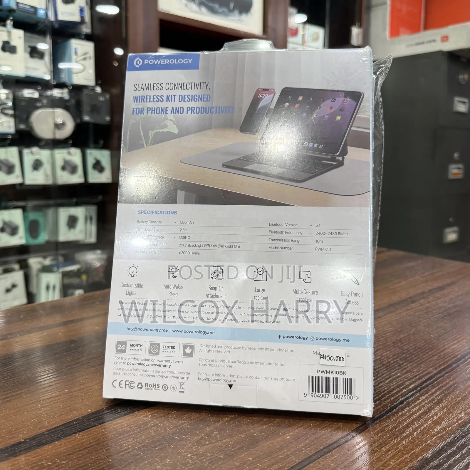 Powerology Wireless Magic Keyboard for iPad 11th Gen 10th Gen