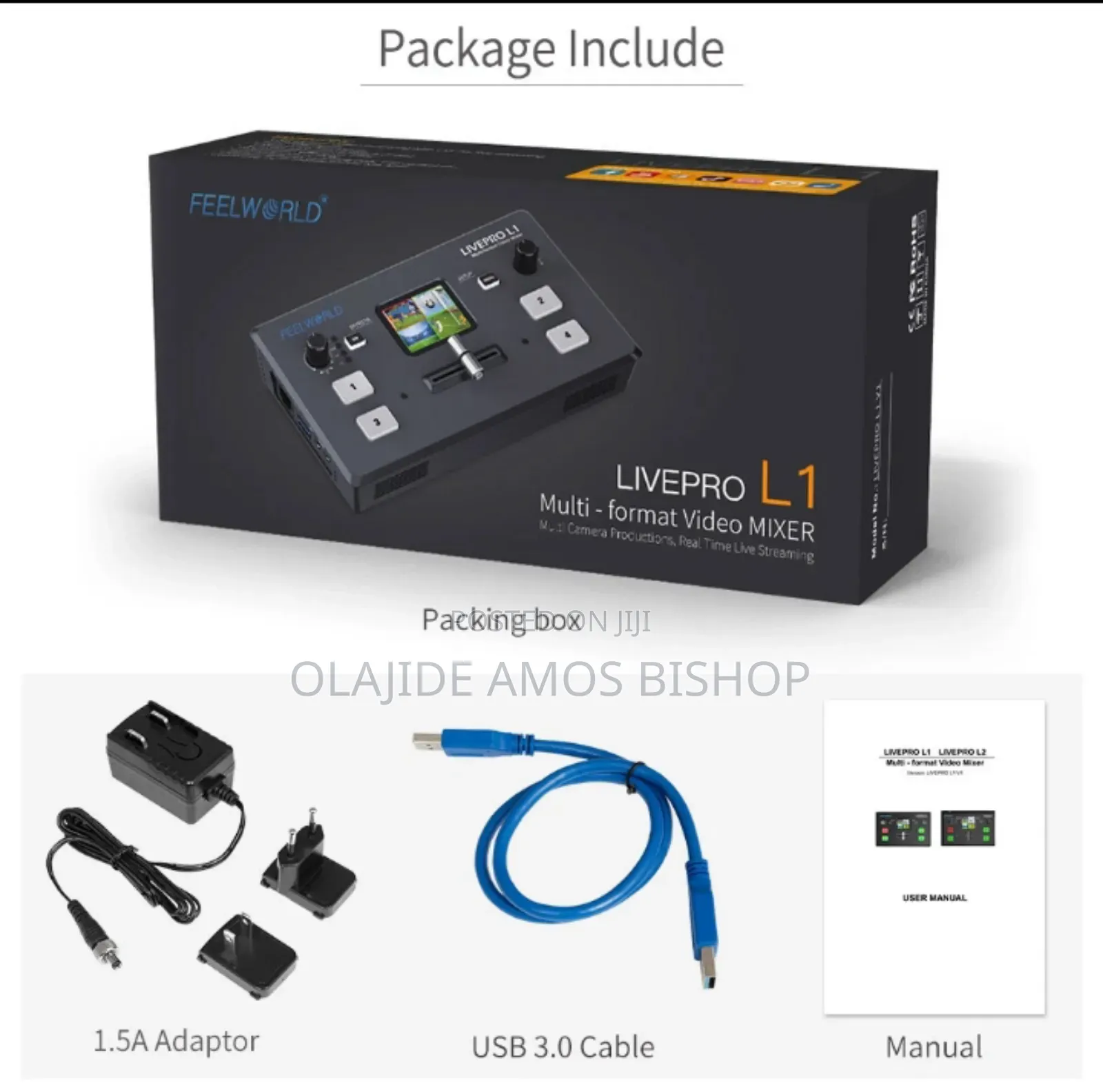New L1 Feelworld Digital Video Switcher Mixer