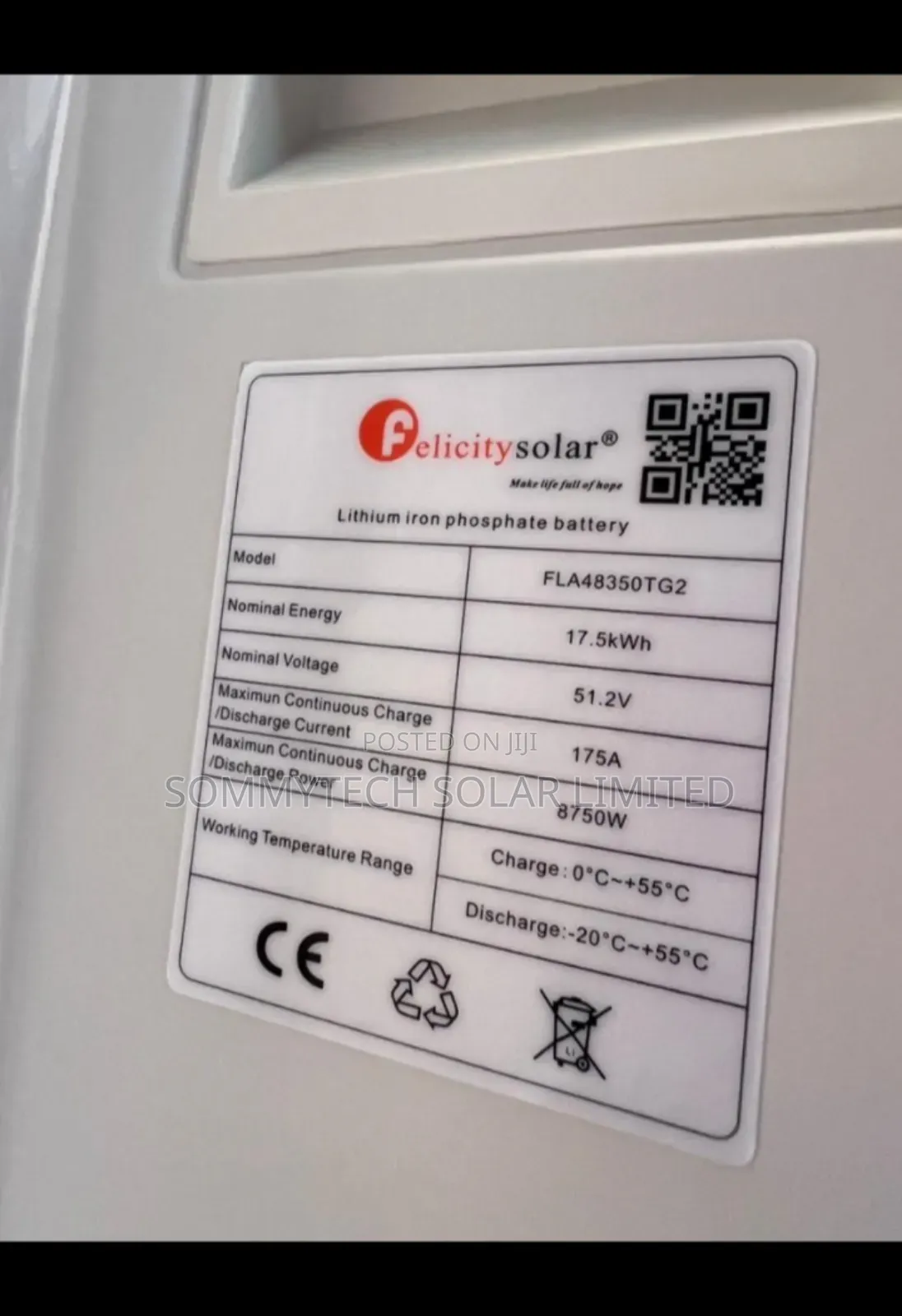 17.5kwh Felicity Luthiun Ion Battery