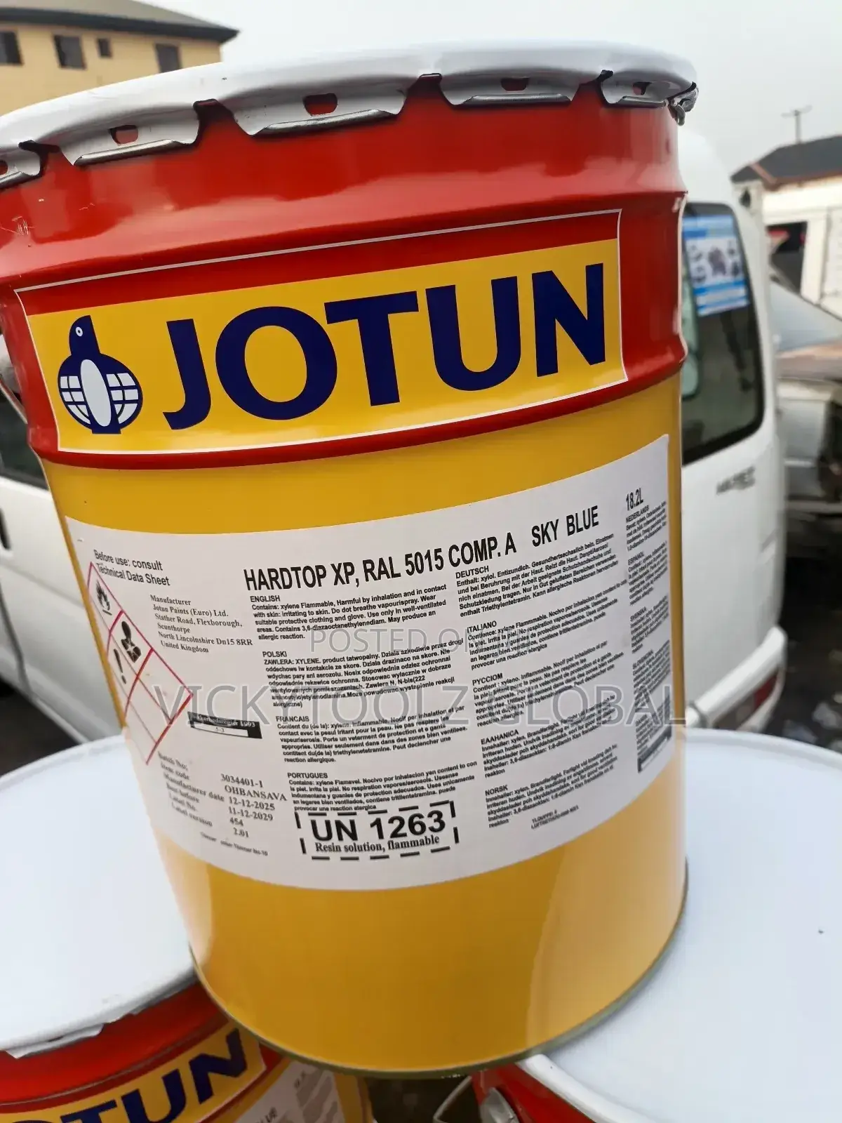 Jotun Marine Paint Hardtop Xp, Ral 5015 Sky Blue Polyurethane Paint.