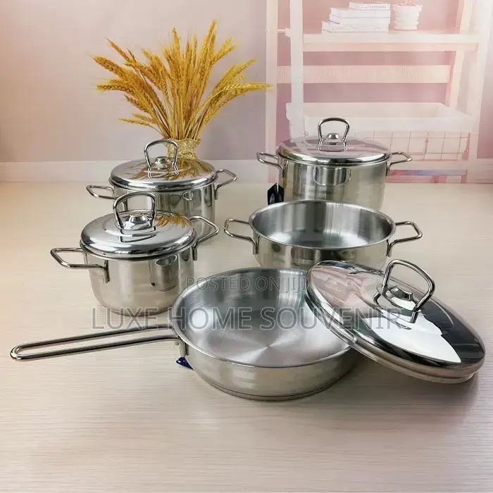 9pcs Stainless Steel Cooking Pot