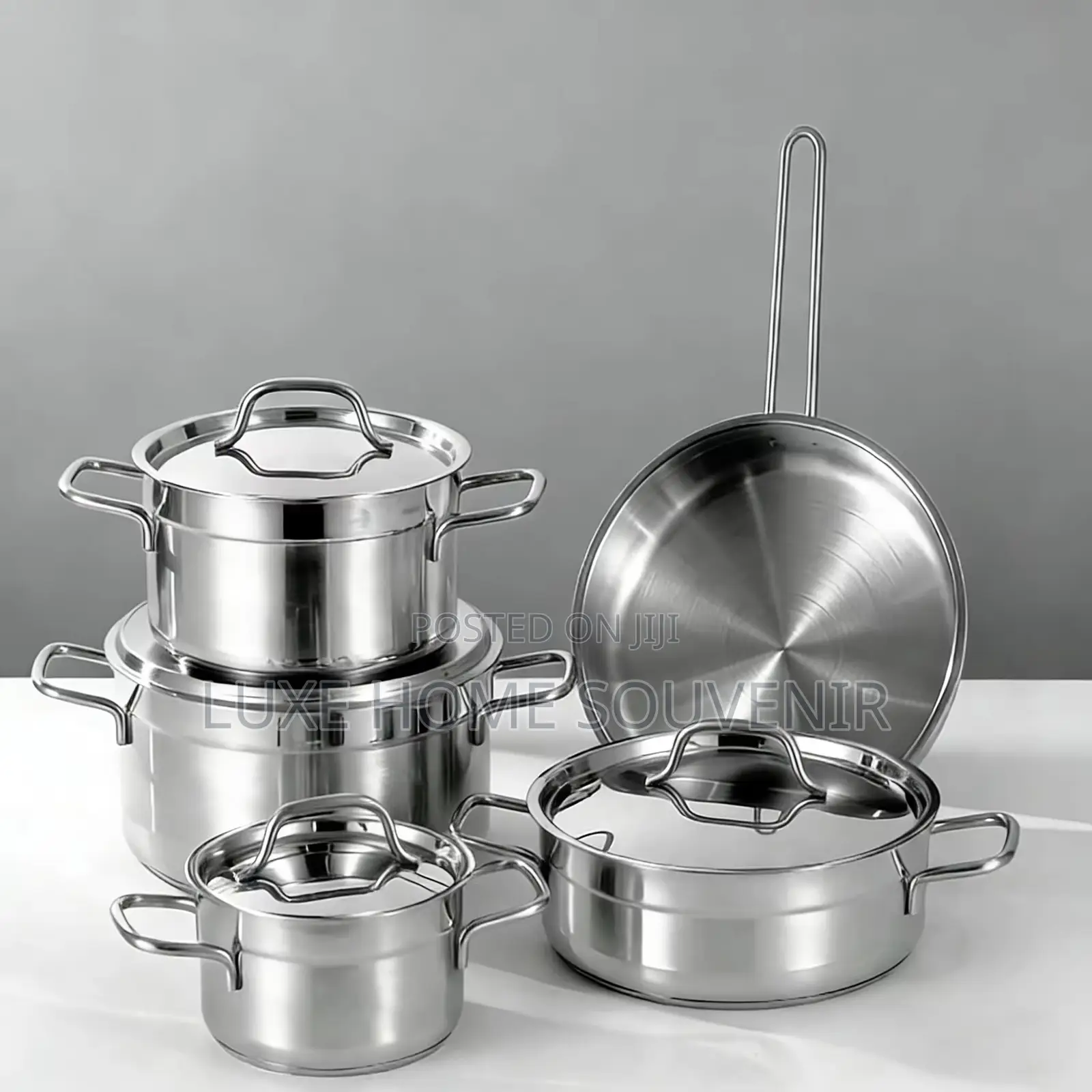 9pcs Stainless Steel Cooking Pot