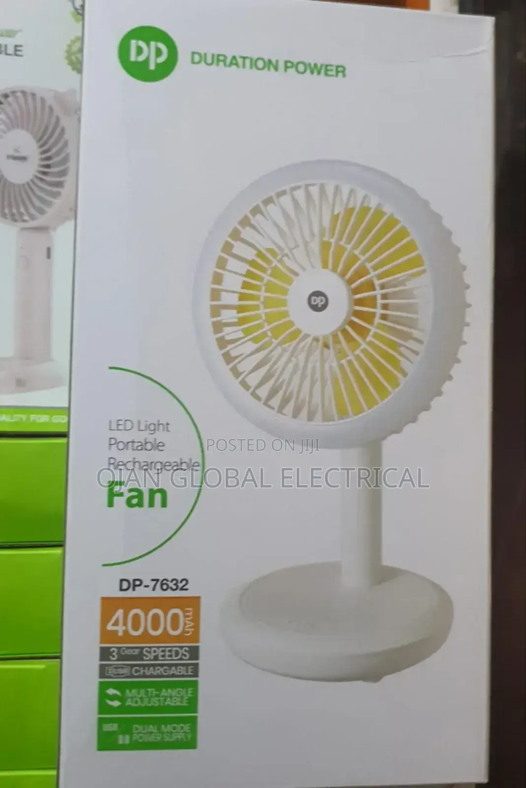 Duration Power Led Light Rechargeable Fan