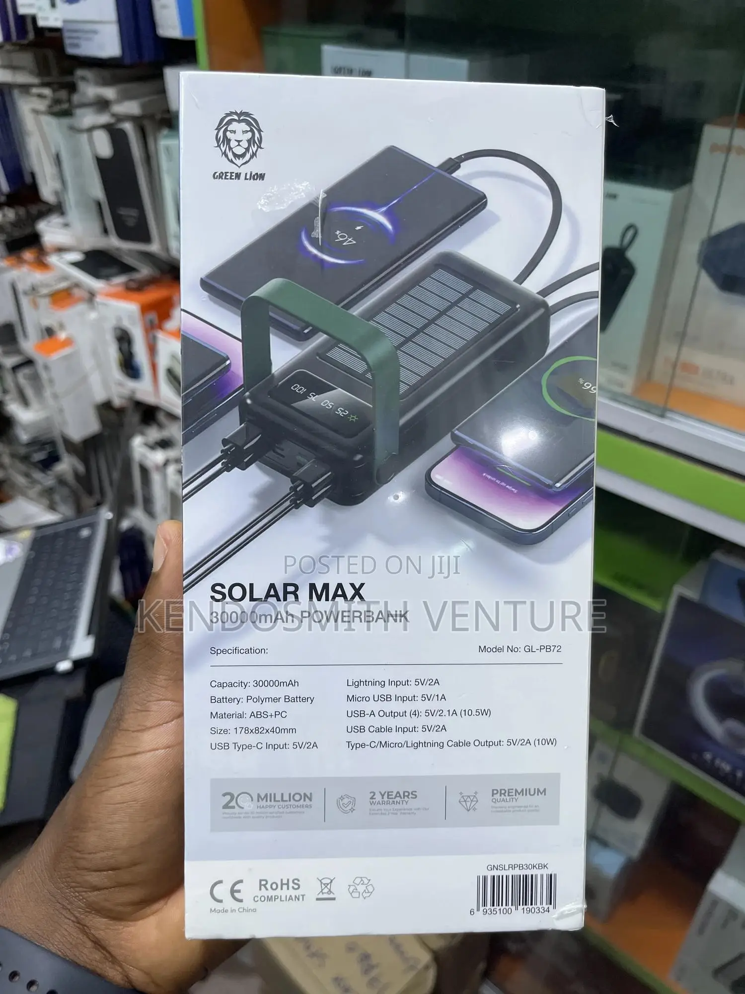 Greenlion Solar Max 30000 Mah Powerbank(Solar Charging)