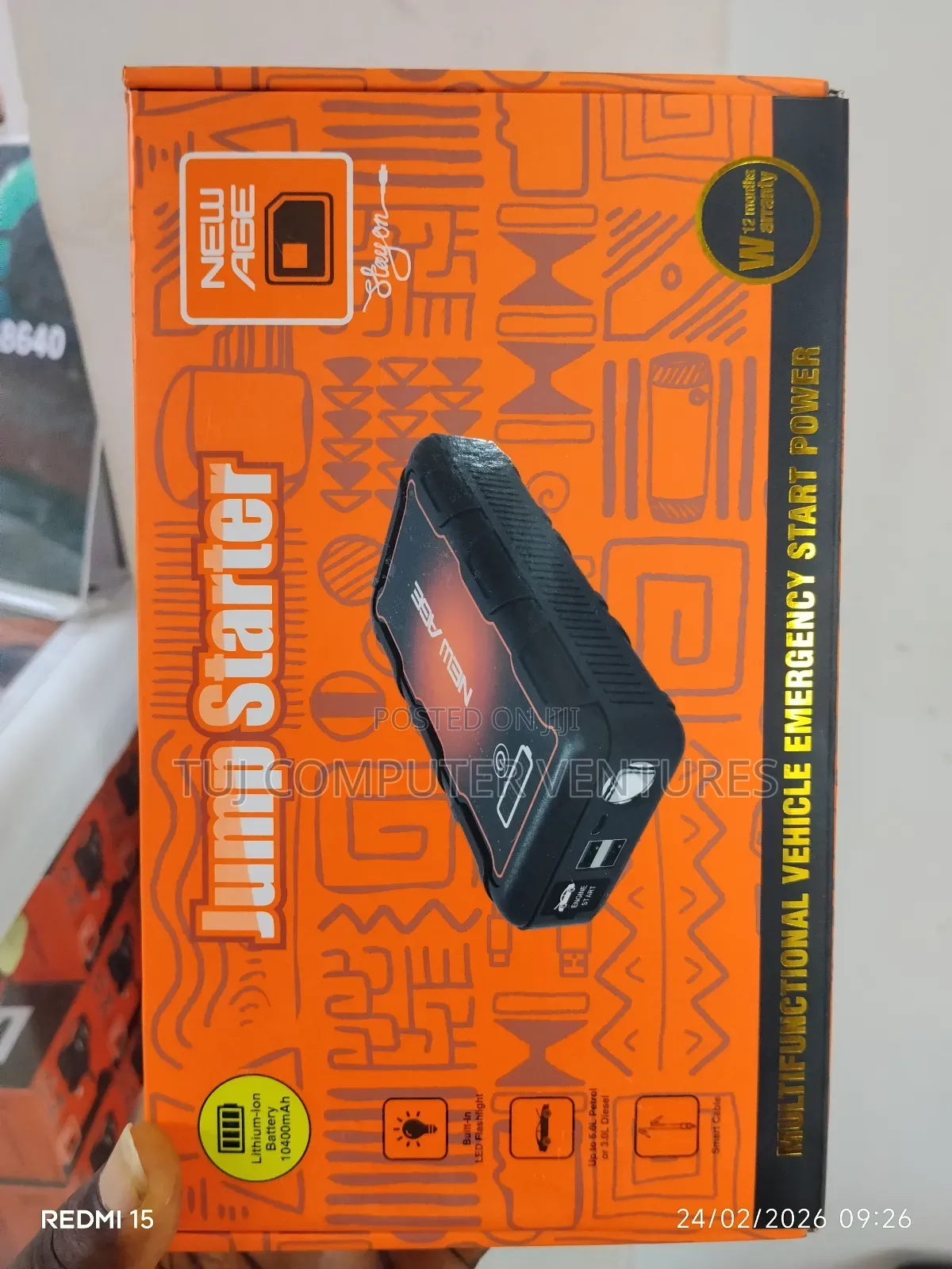 New Age Jump Starter 10400mah